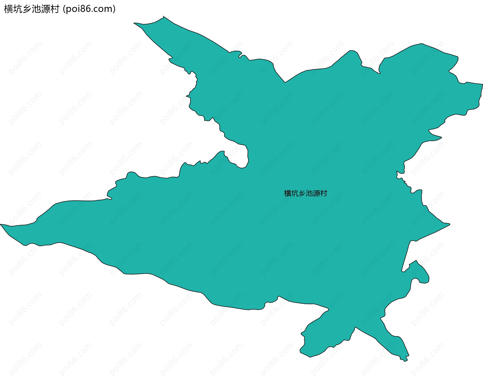 横坑乡池源村边界地图