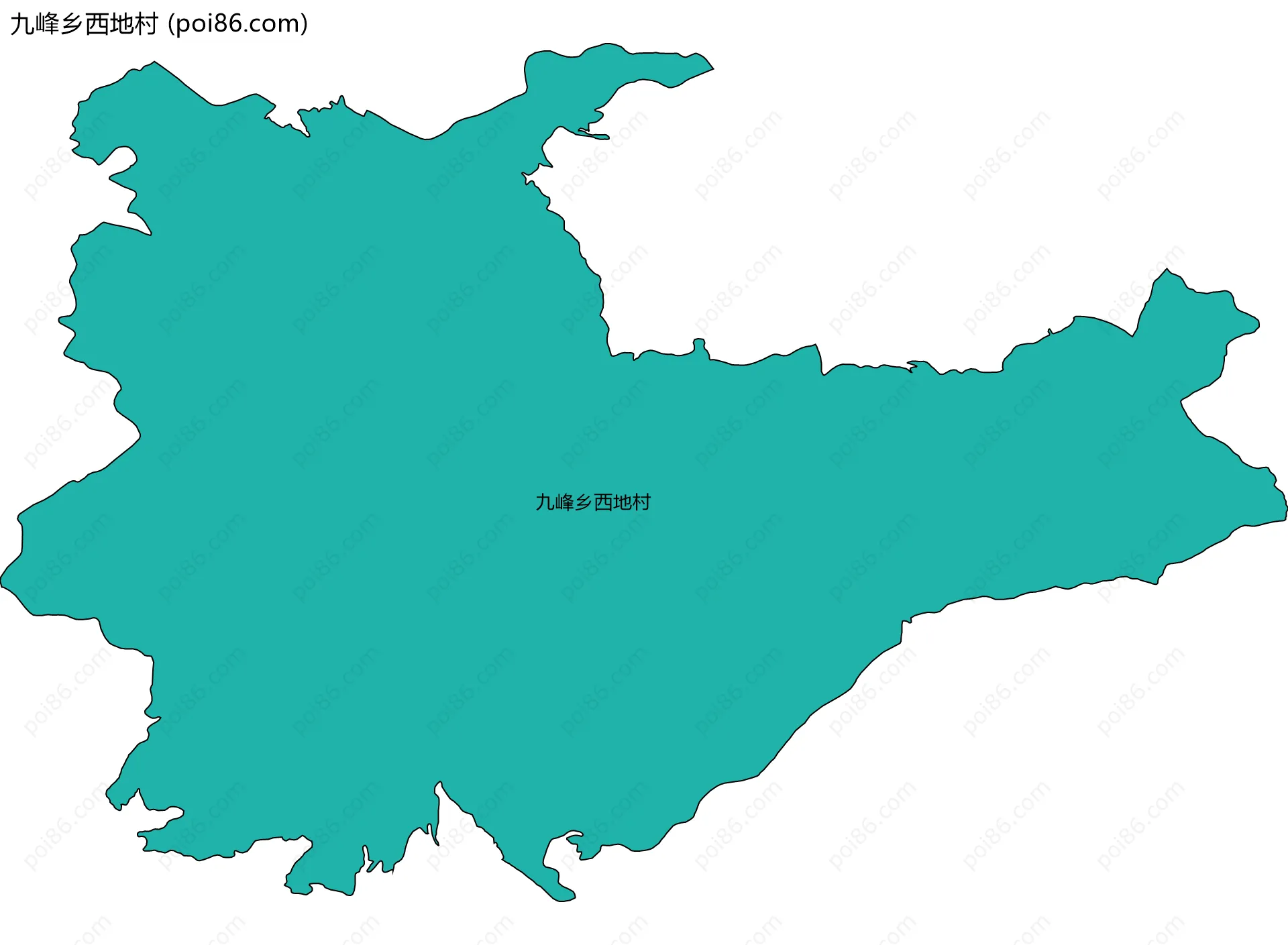 九峰乡西地村边界地图