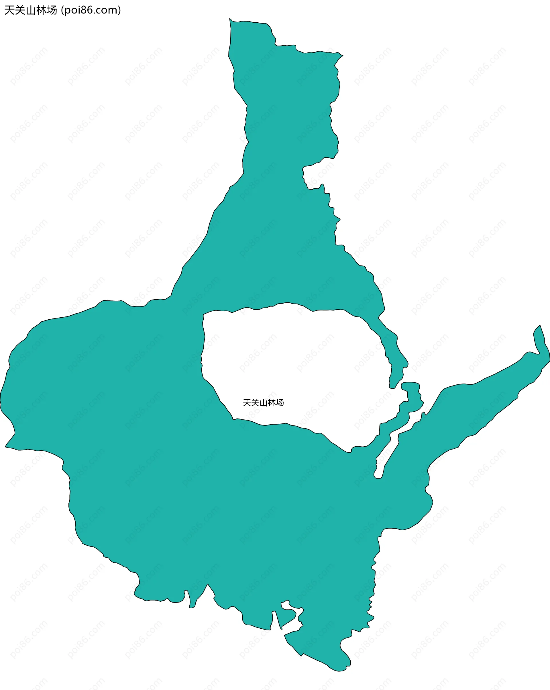 天关山林场边界地图