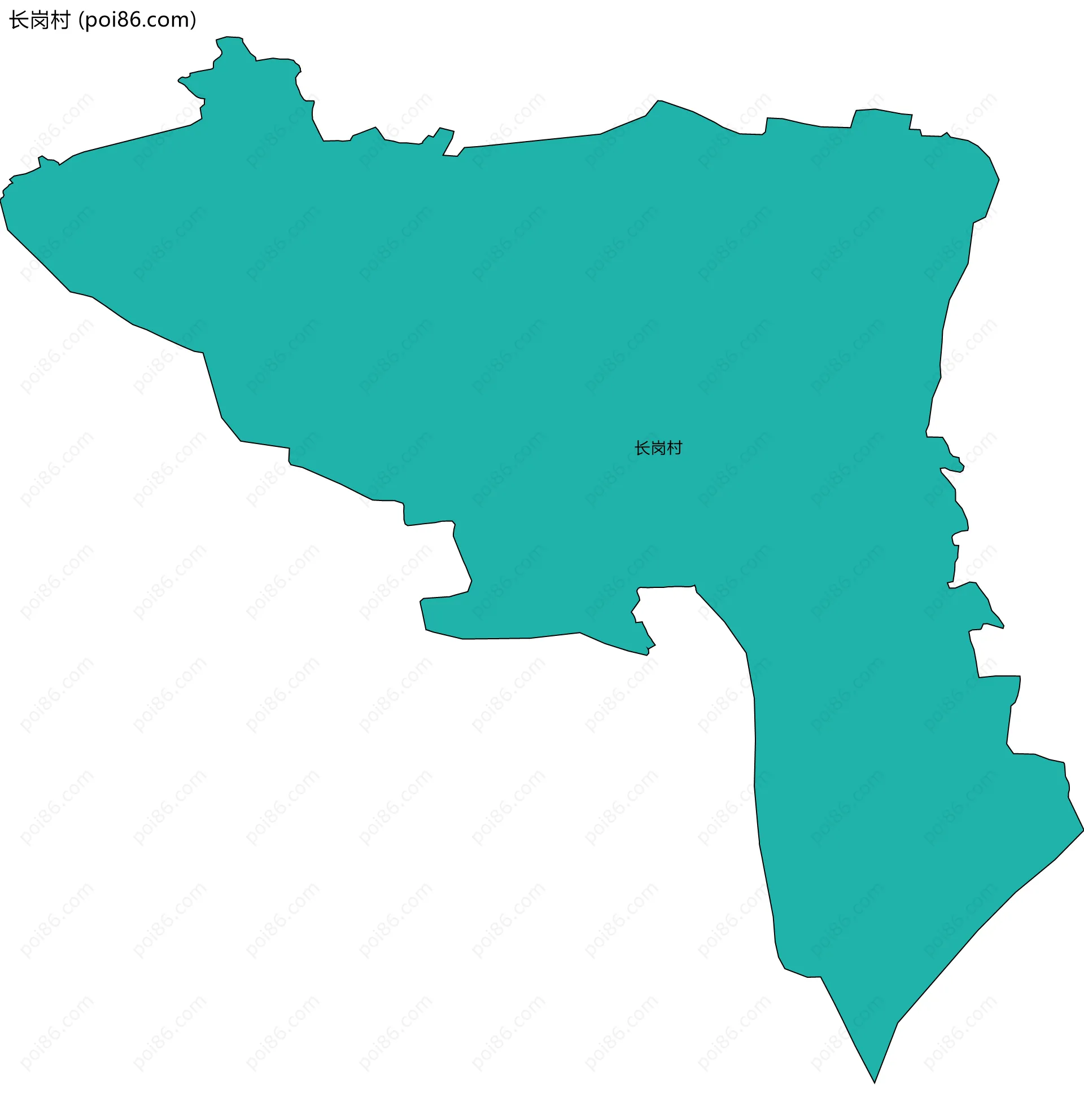 长岗村边界地图