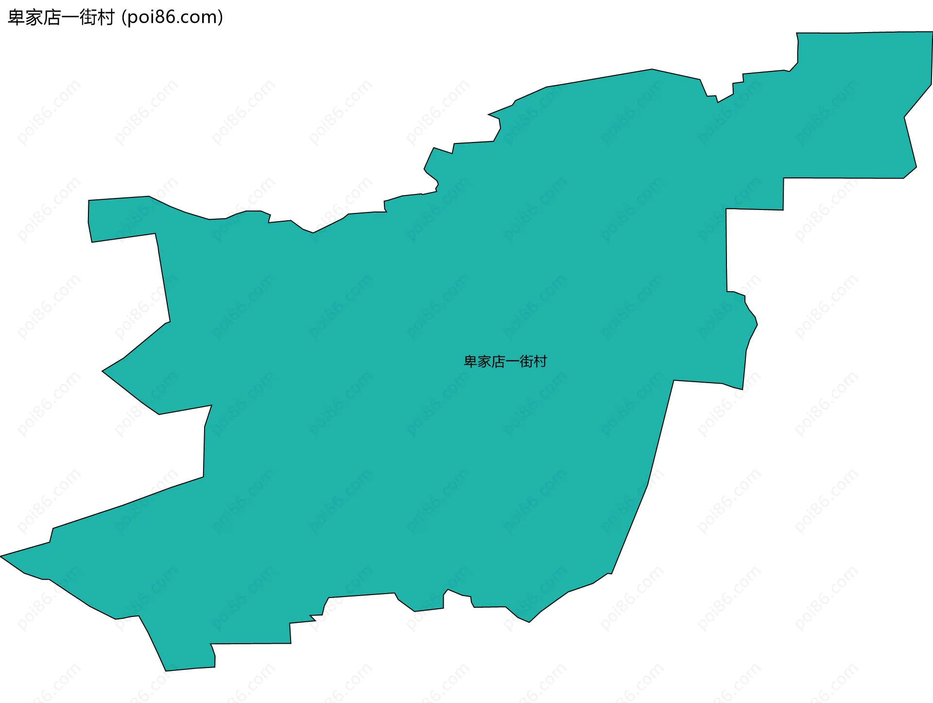 卑家店一街村边界地图