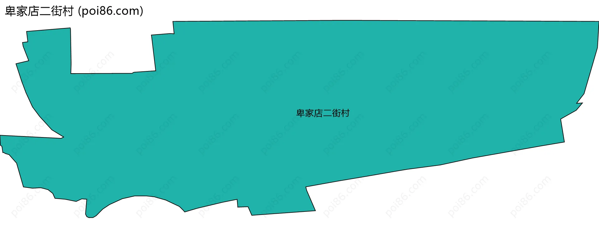 卑家店二街村边界地图