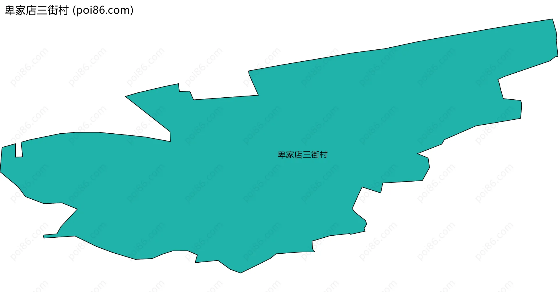 卑家店三街村边界地图