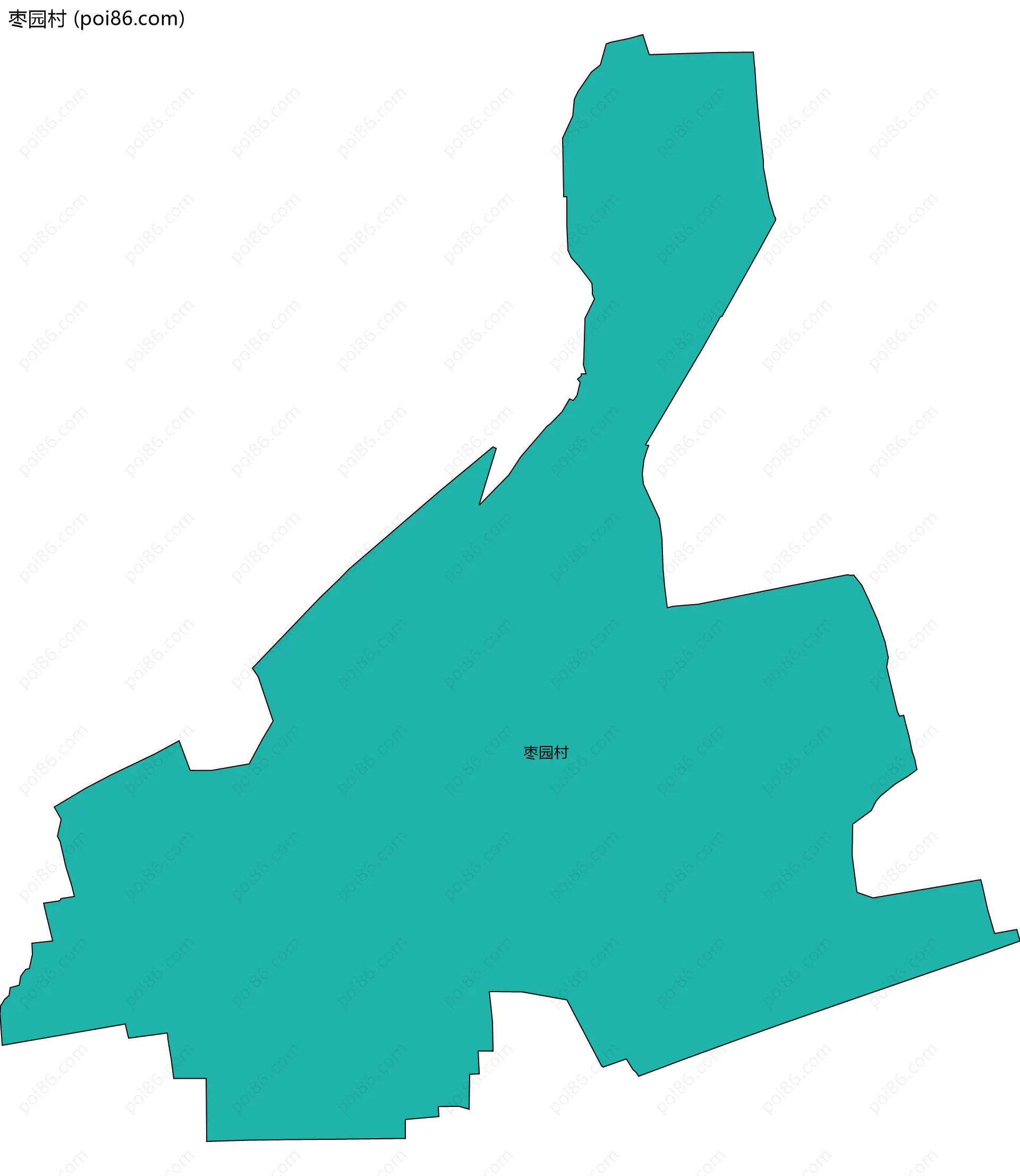 枣园村边界地图