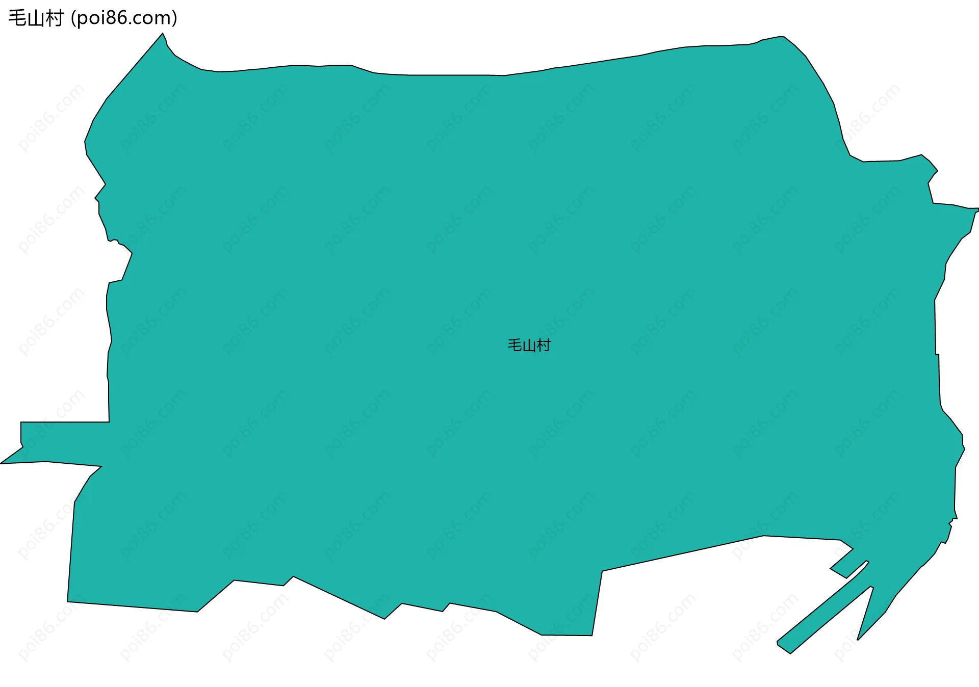 毛山村边界地图
