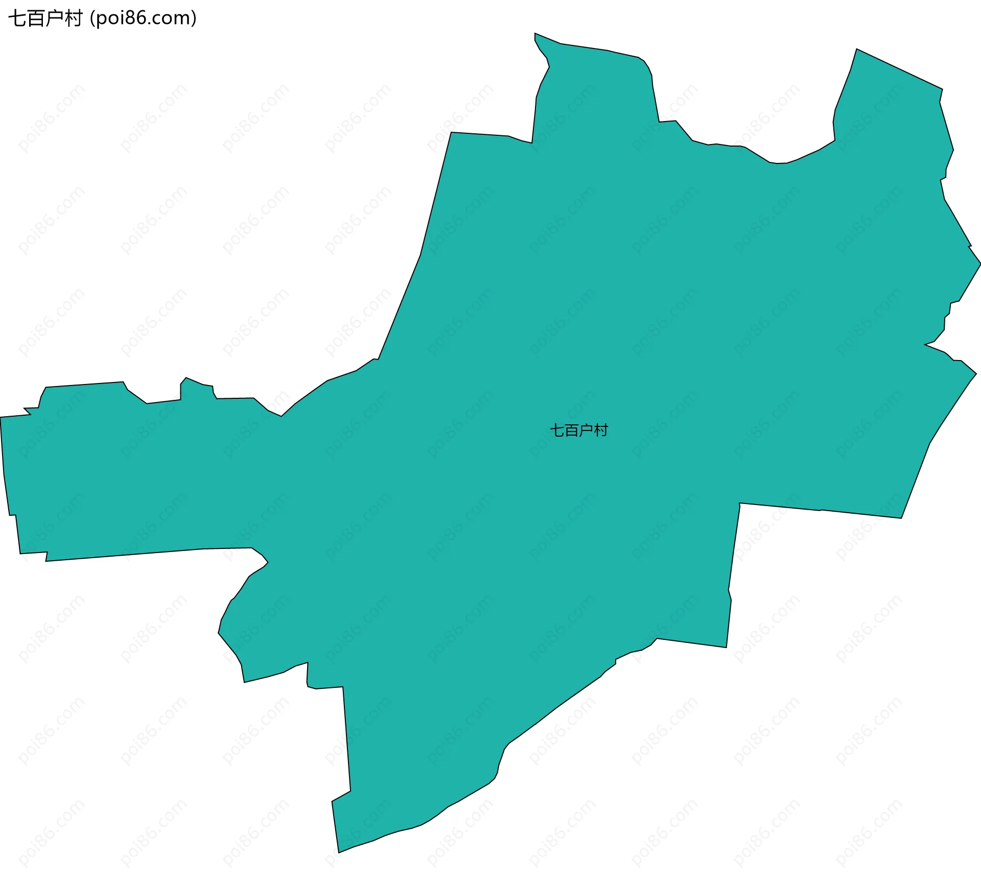七百户村边界地图