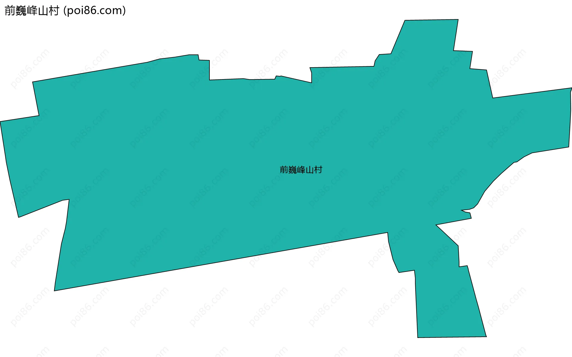 前巍峰山村边界地图