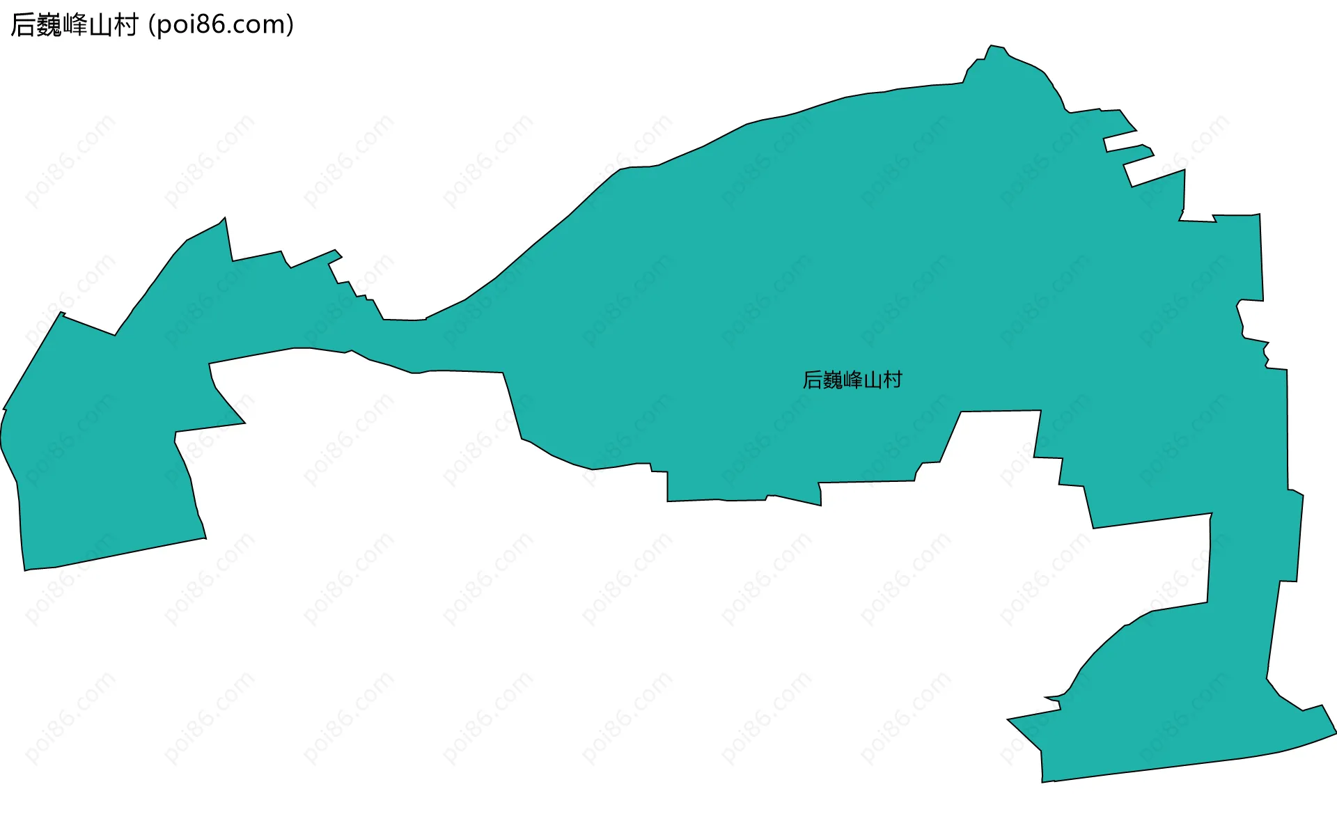 后巍峰山村边界地图