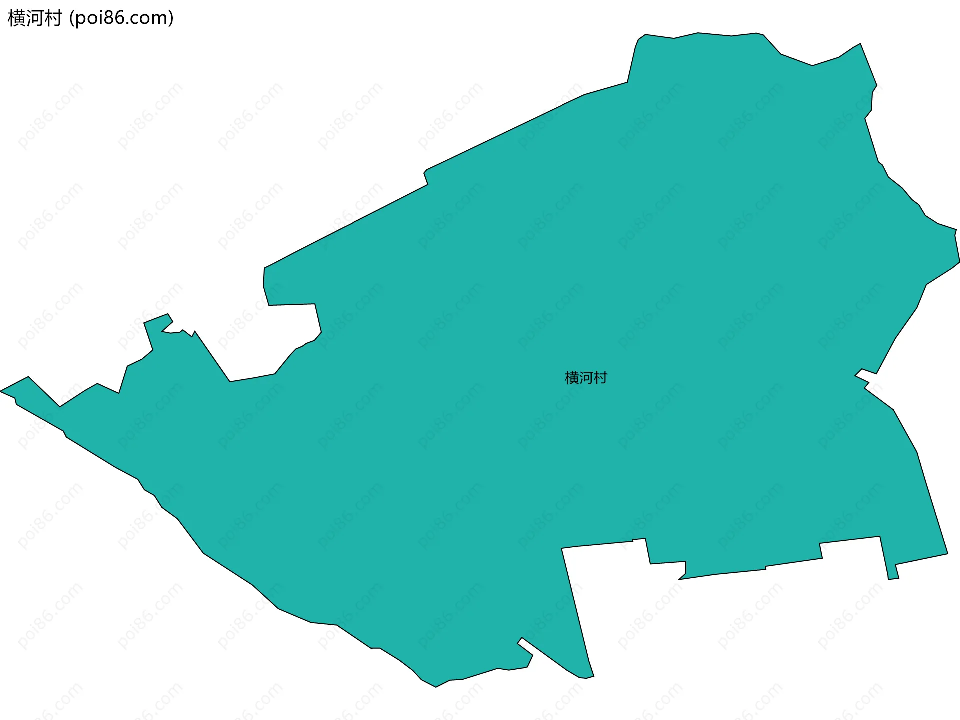 横河村边界地图