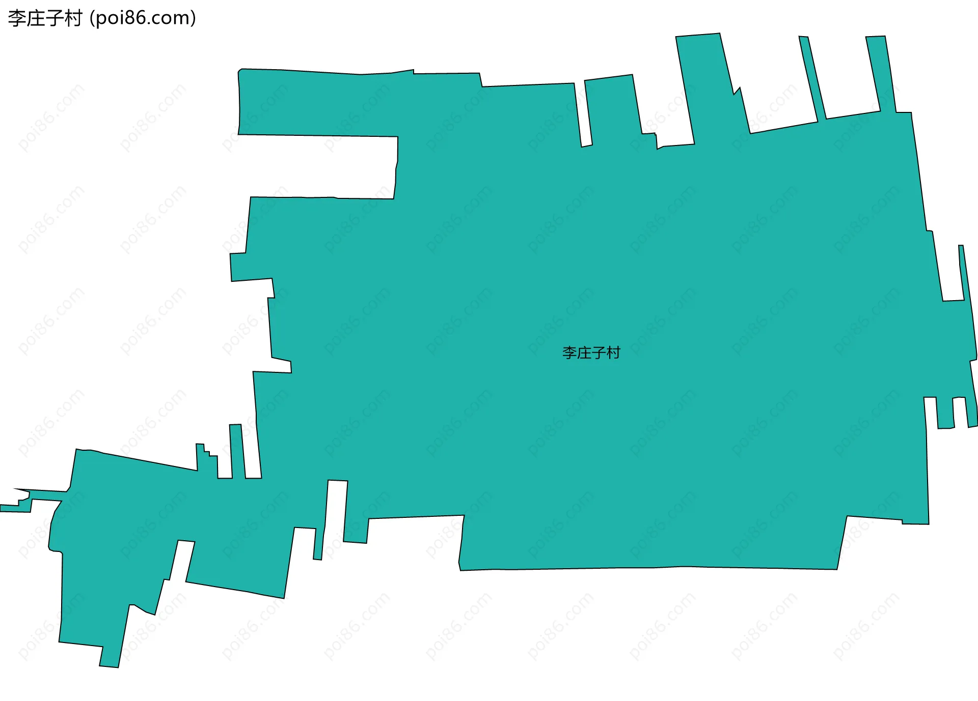 李庄子村边界地图