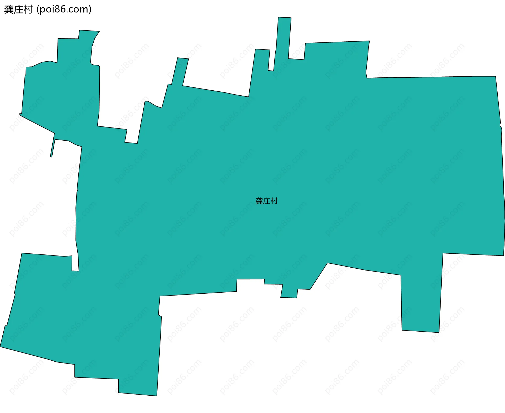 龚庄村边界地图