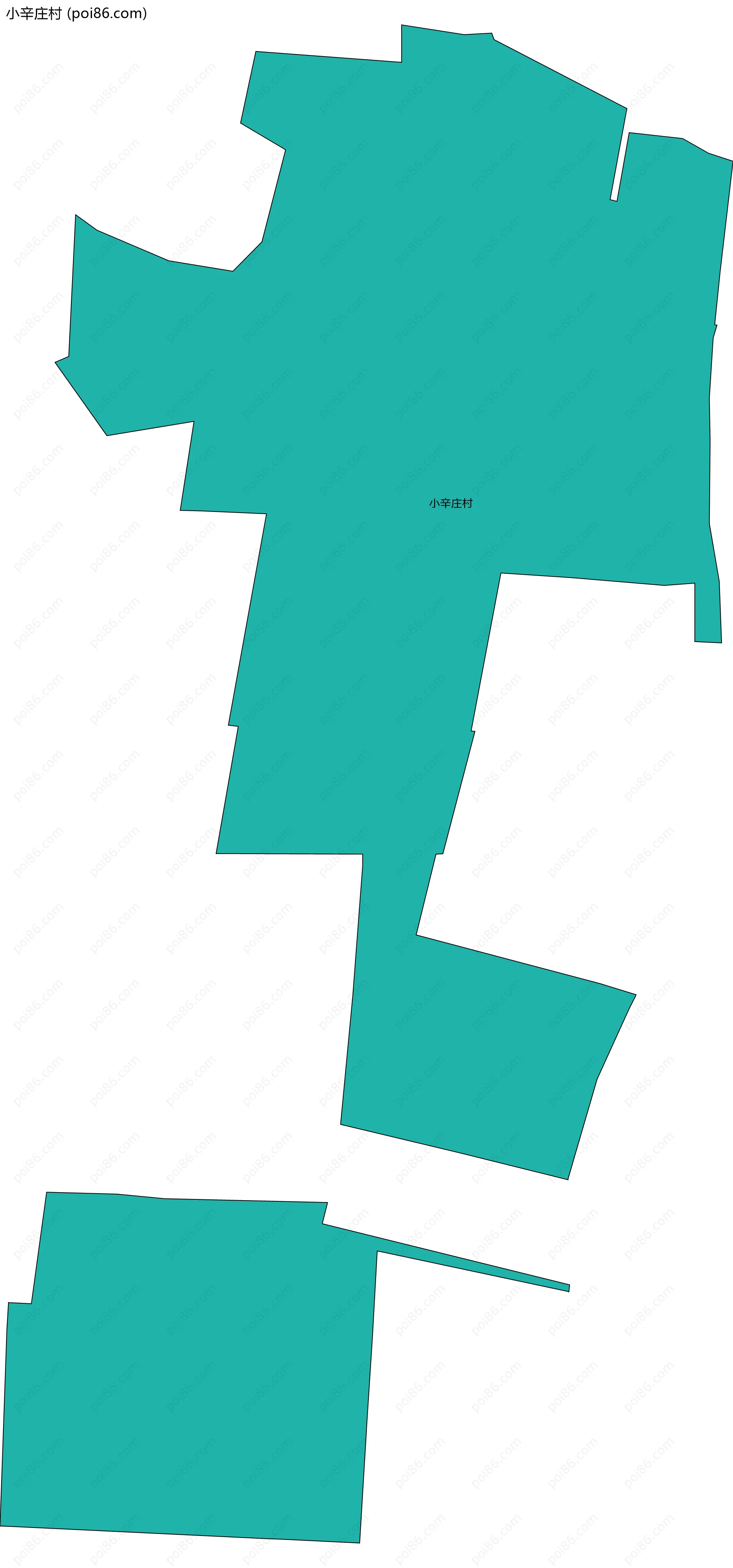 小辛庄村边界地图