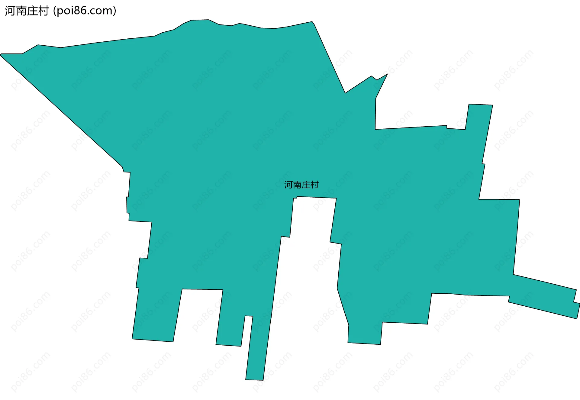 河南庄村边界地图