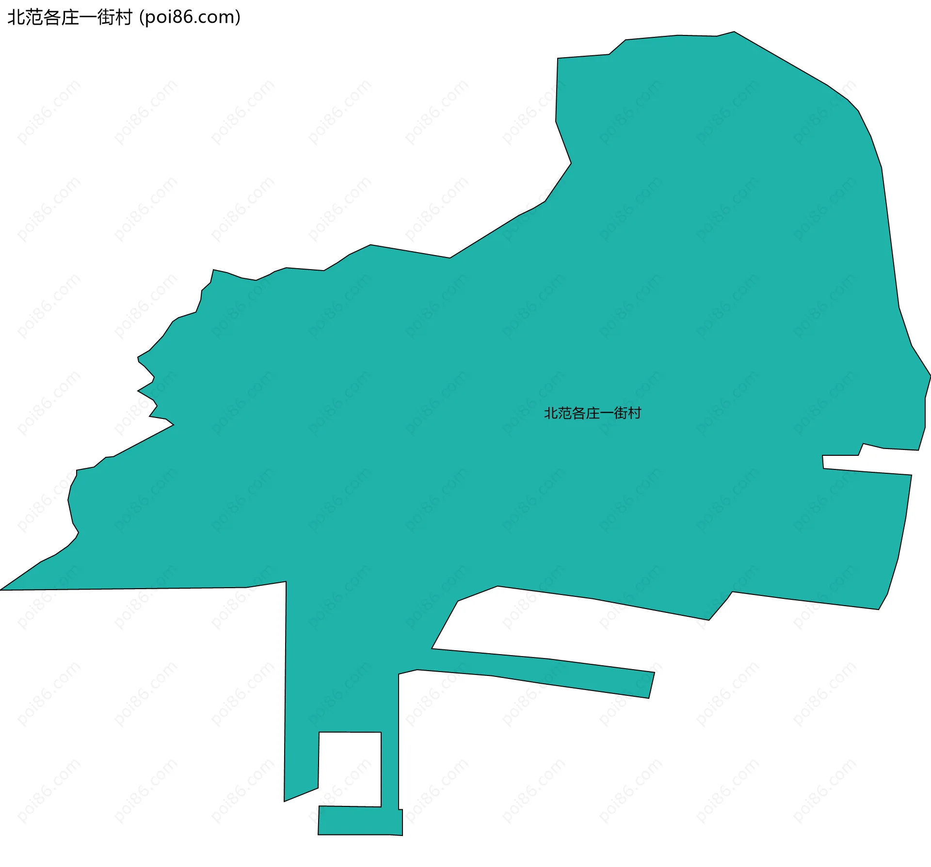 北范各庄一街村边界地图