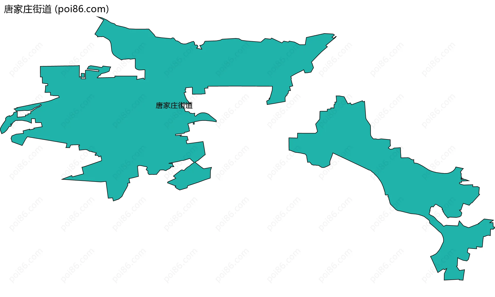 唐家庄街道边界地图