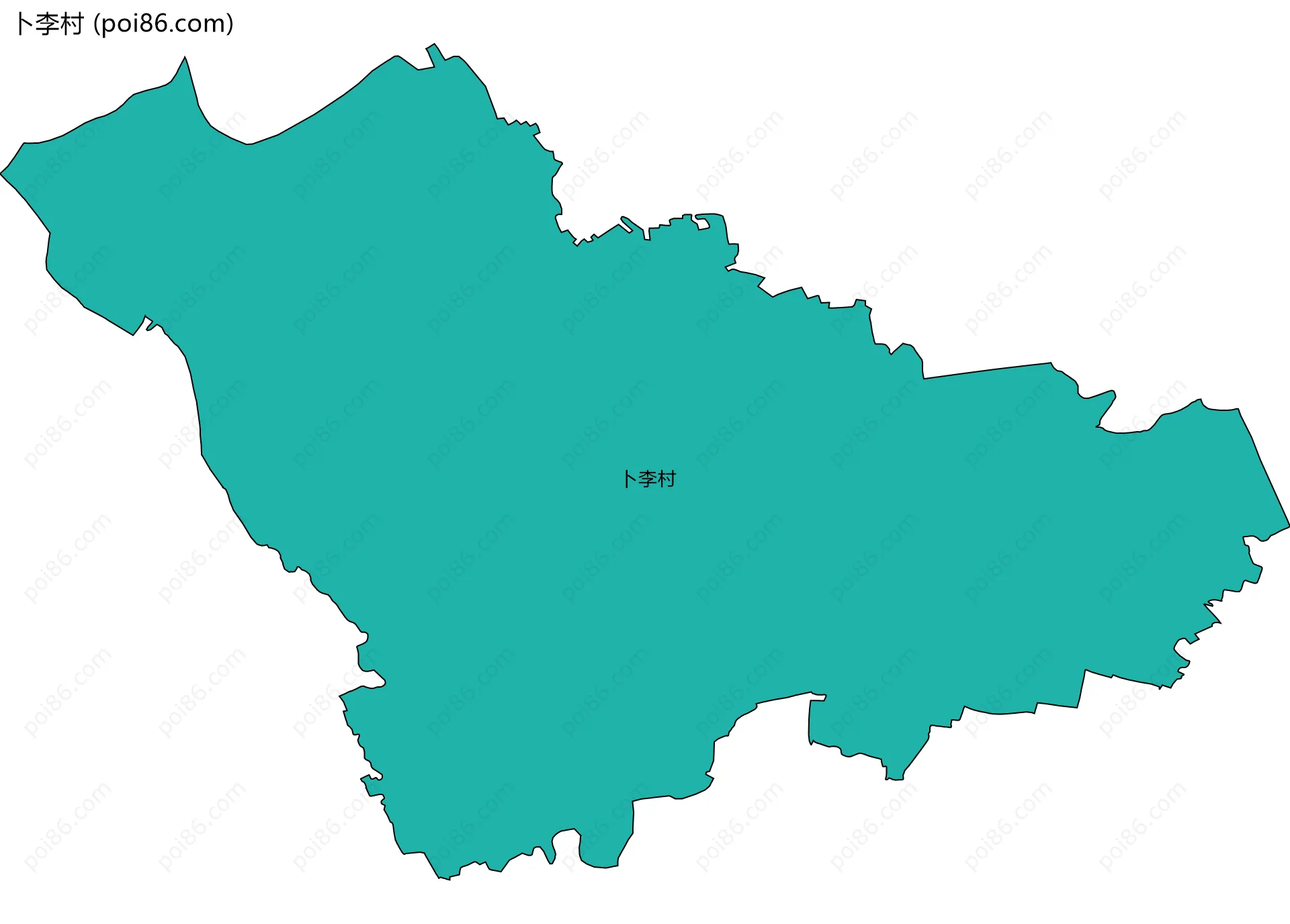 卜李村边界地图