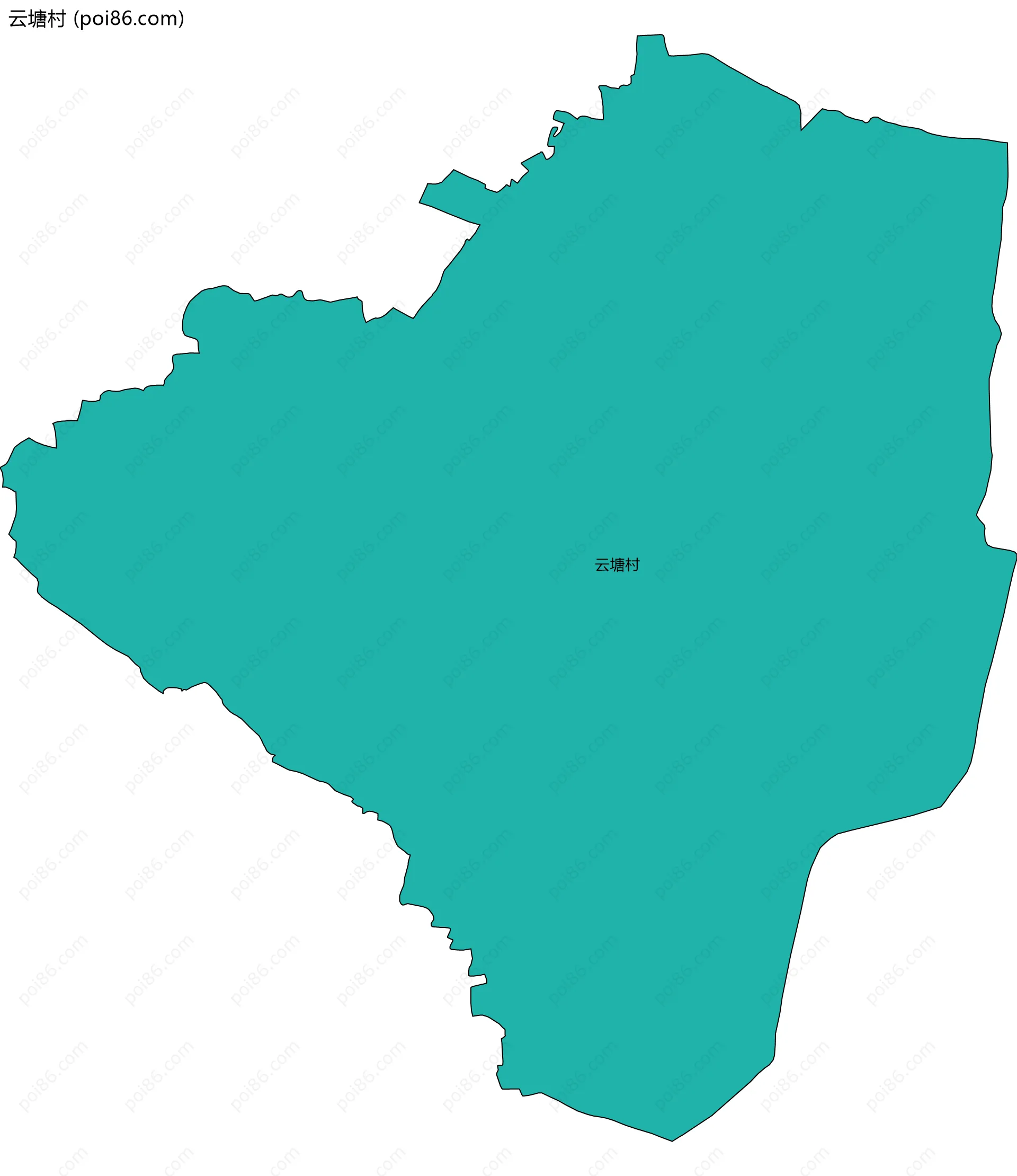 云塘村边界地图
