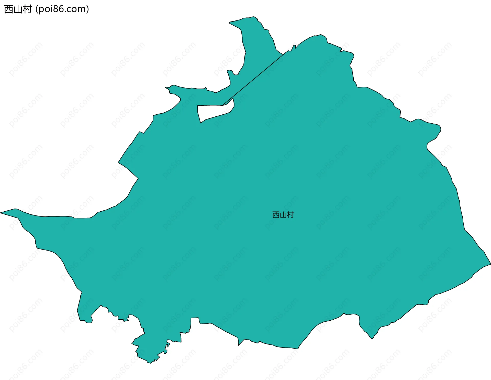 西山村边界地图