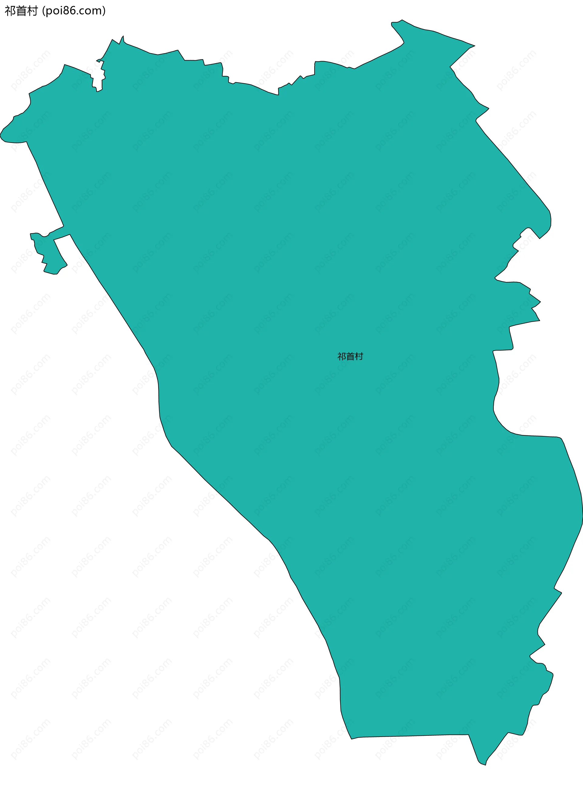 祁首村边界地图