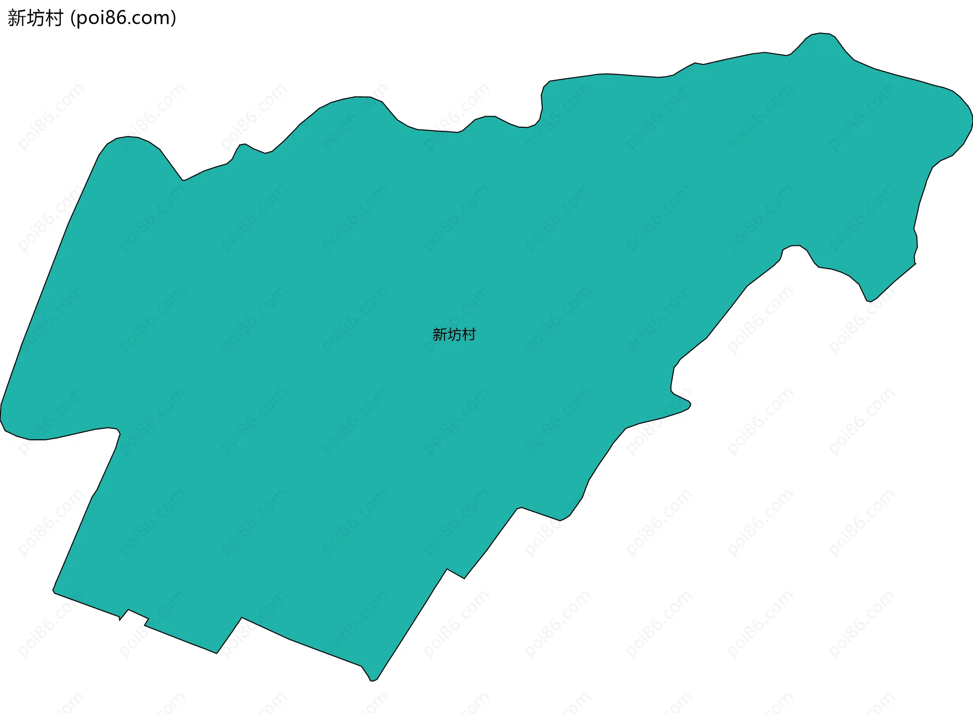新坊村边界地图