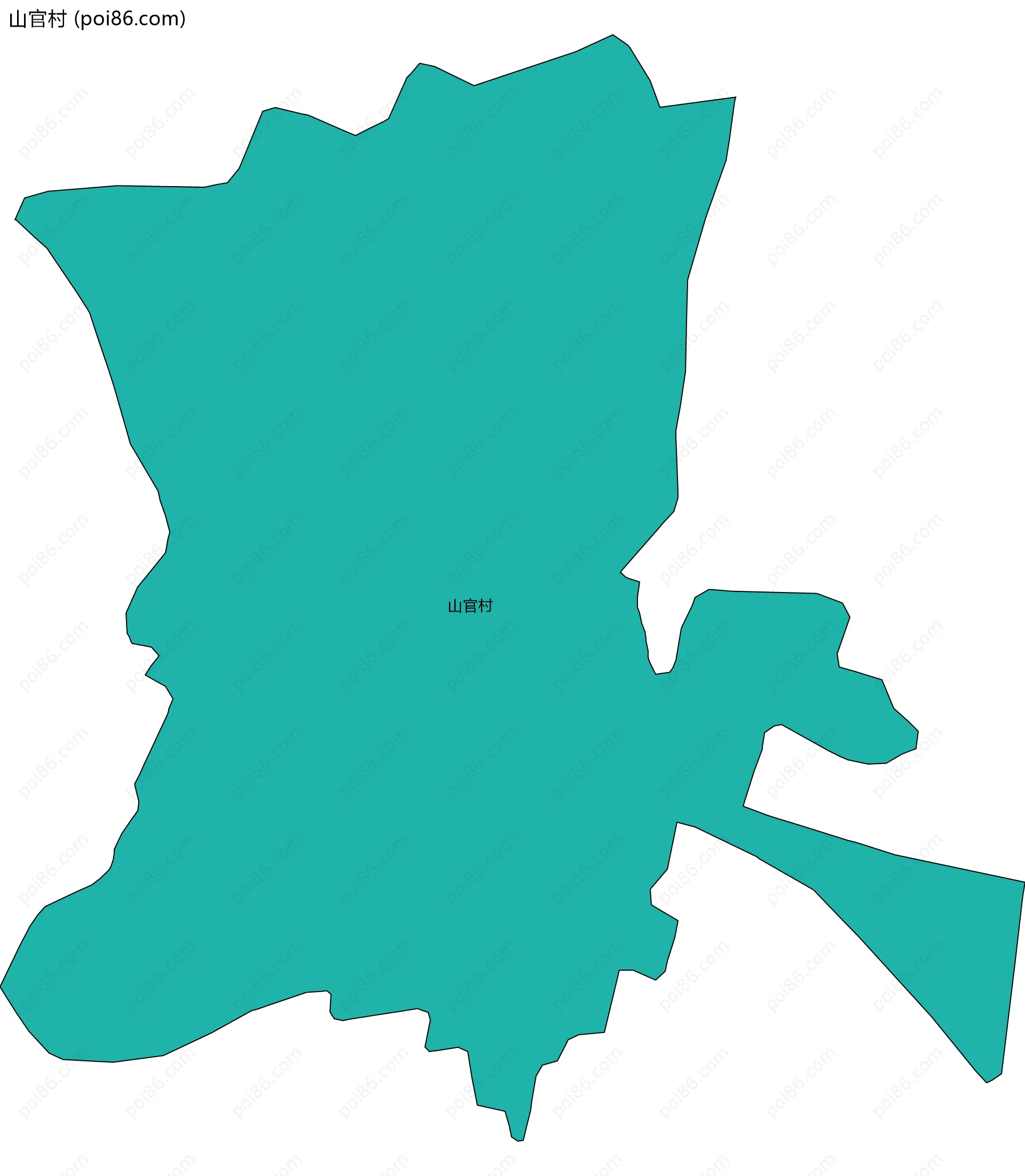 山官村边界地图