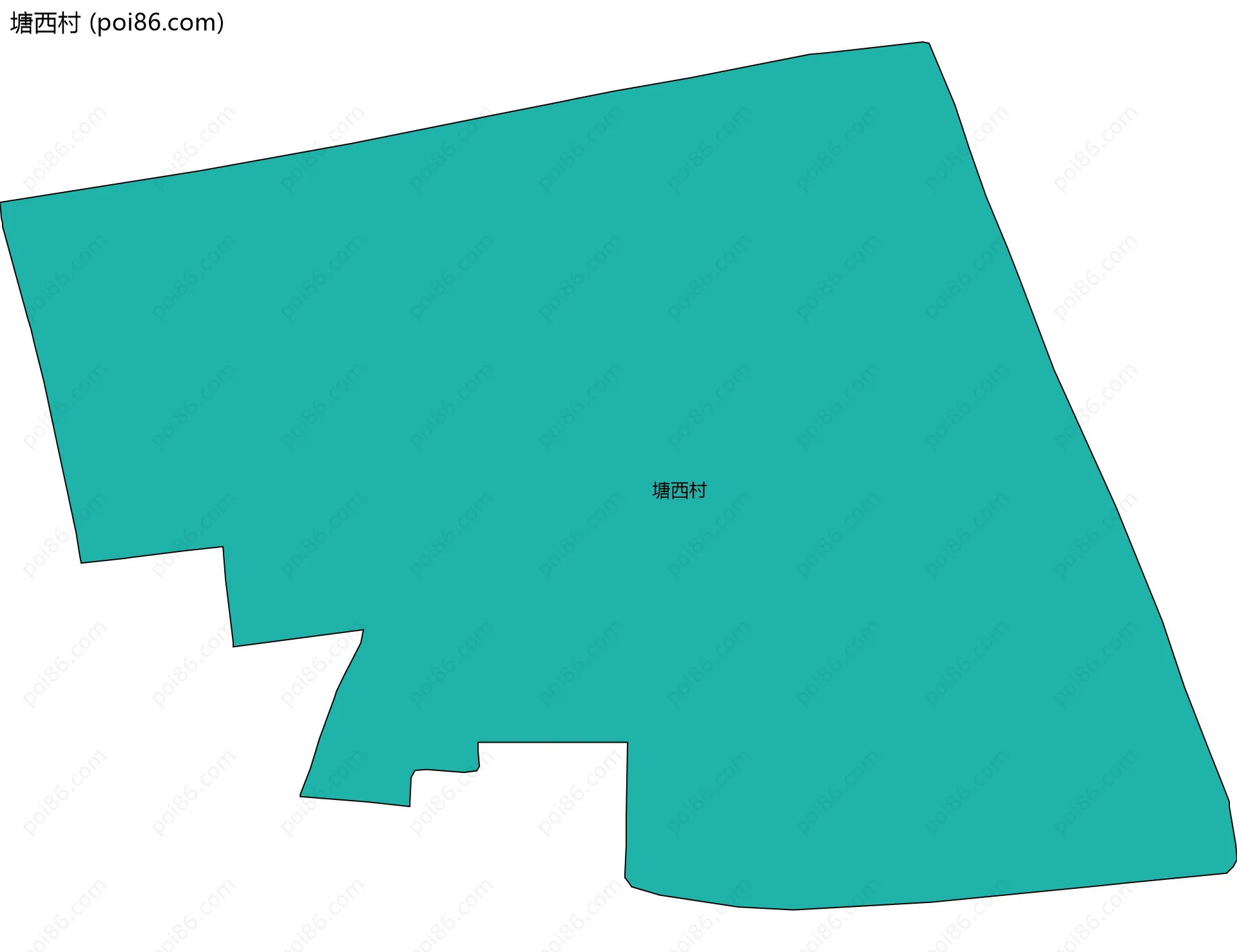 塘西村边界地图