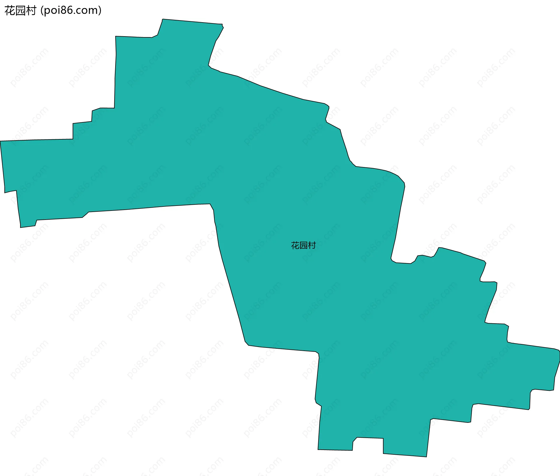 花园村边界地图