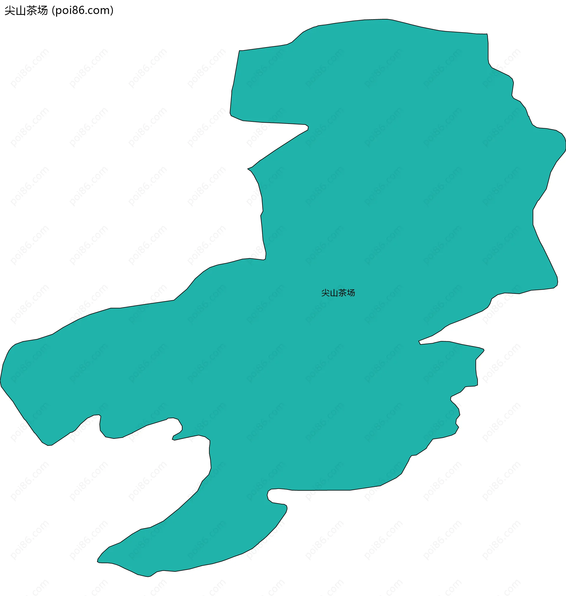 尖山茶场边界地图
