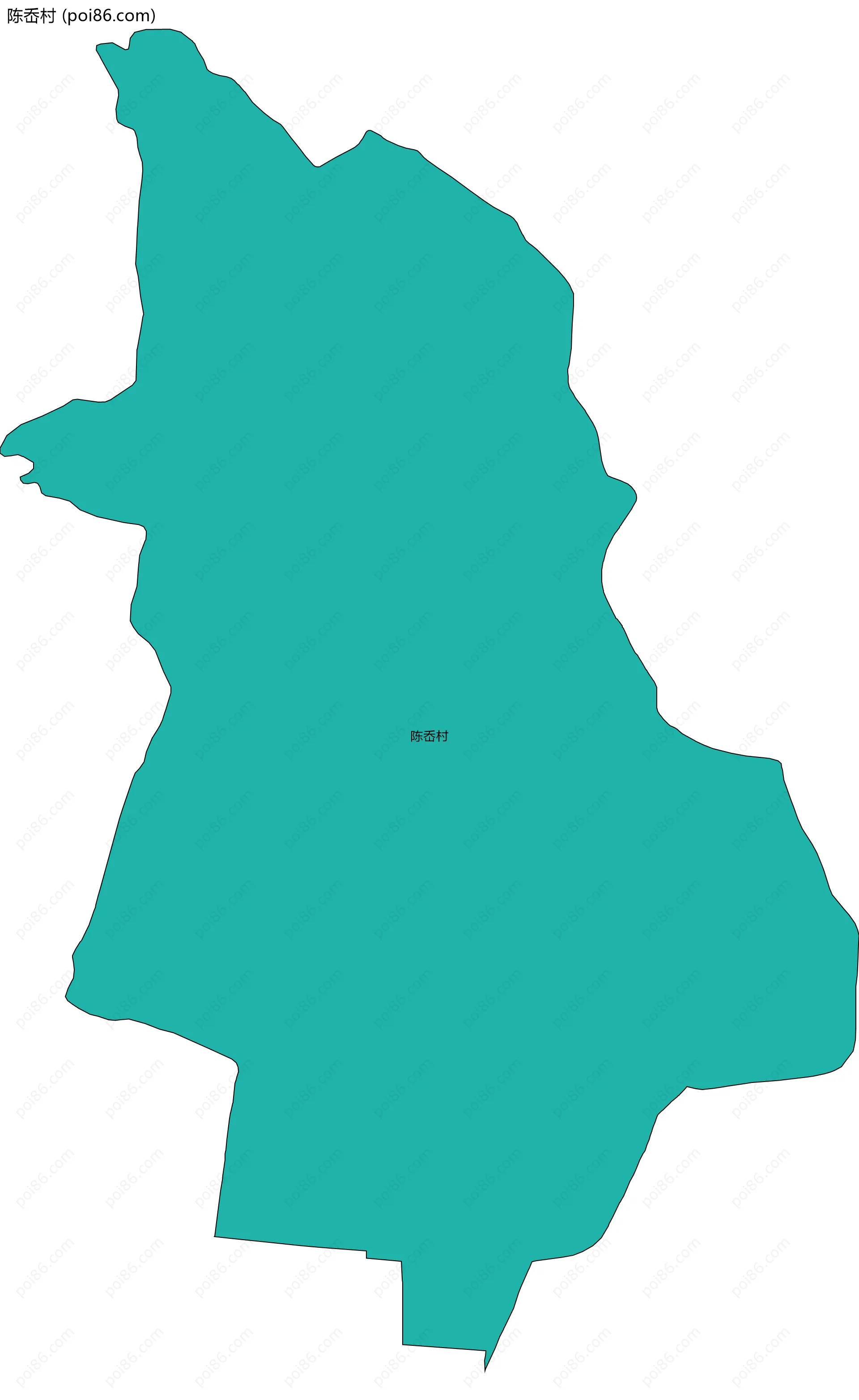 陈岙村边界地图