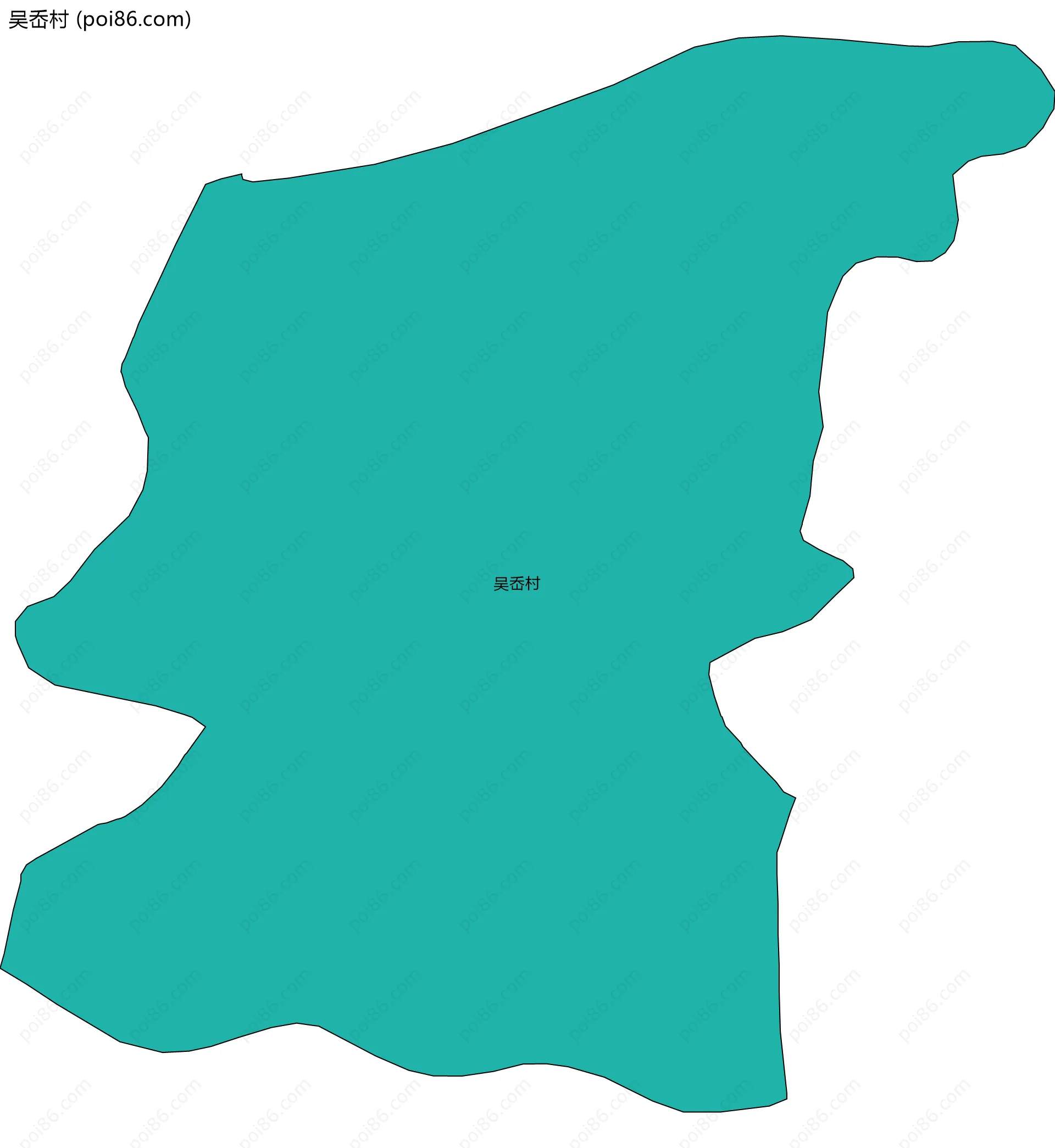 吴岙村边界地图