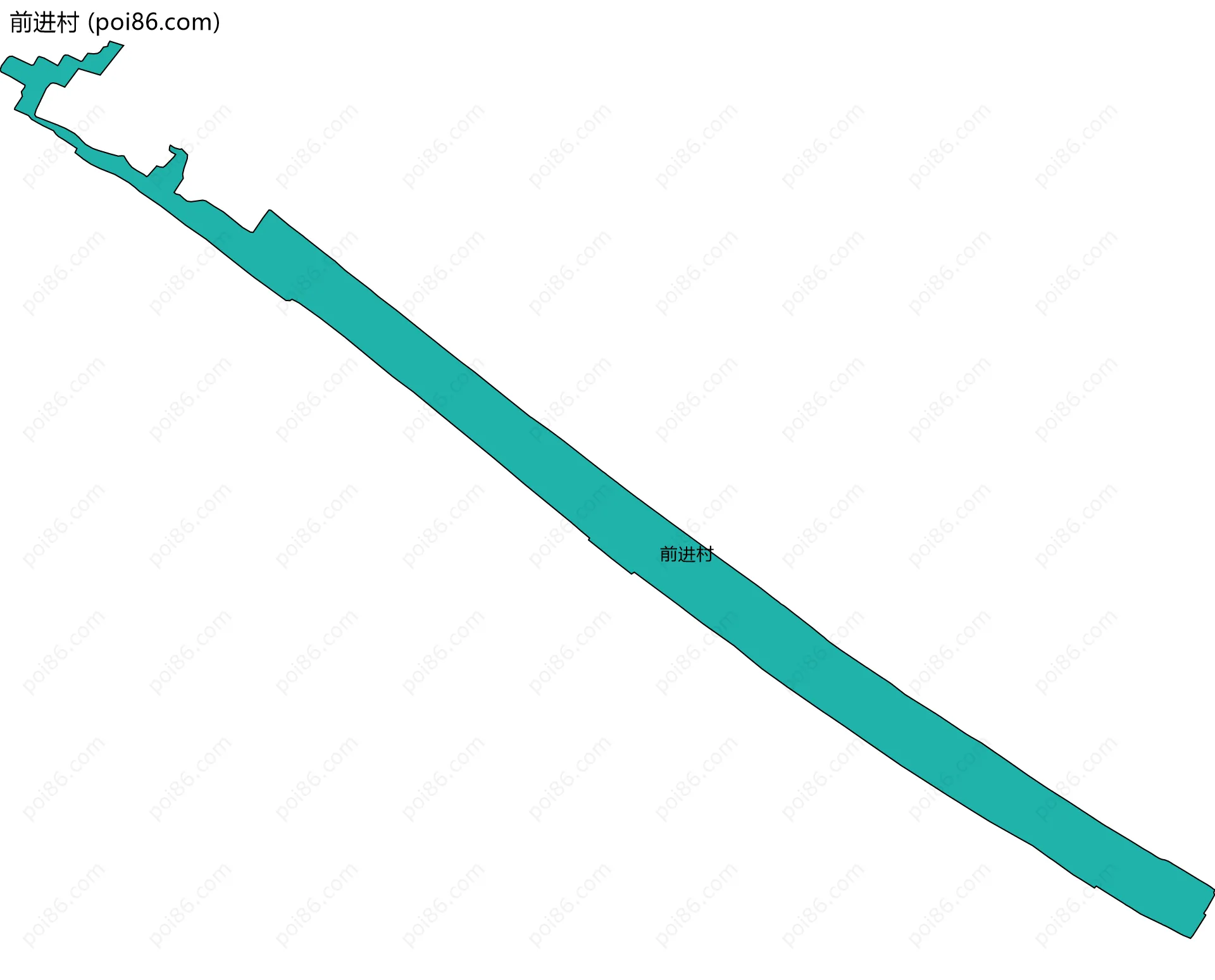 前进村边界地图