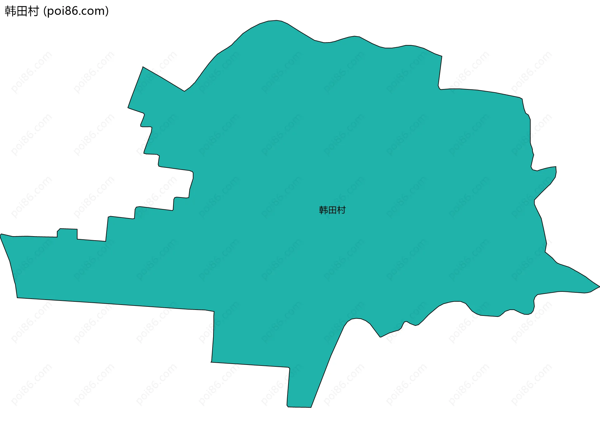 韩田村边界地图