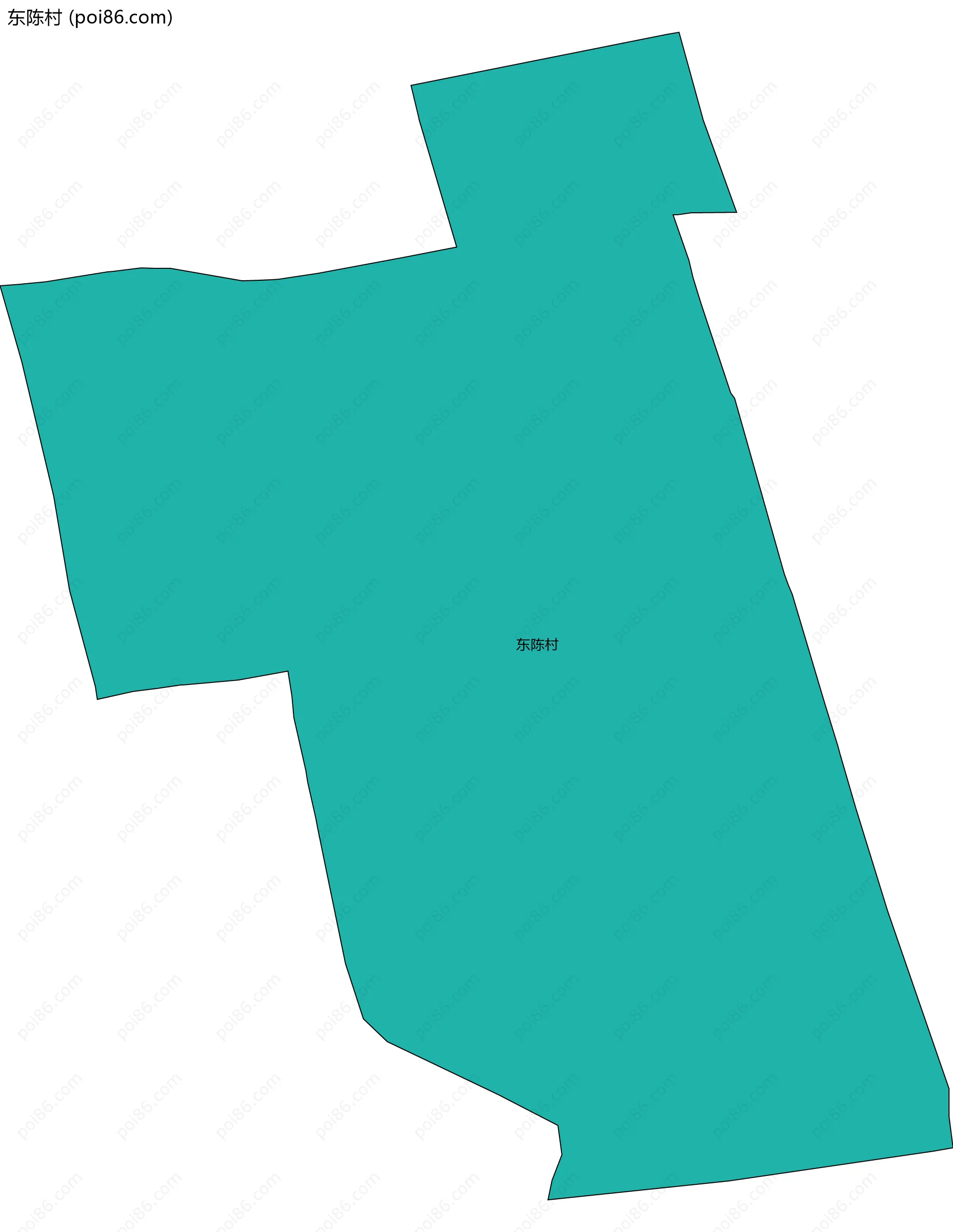 东陈村边界地图