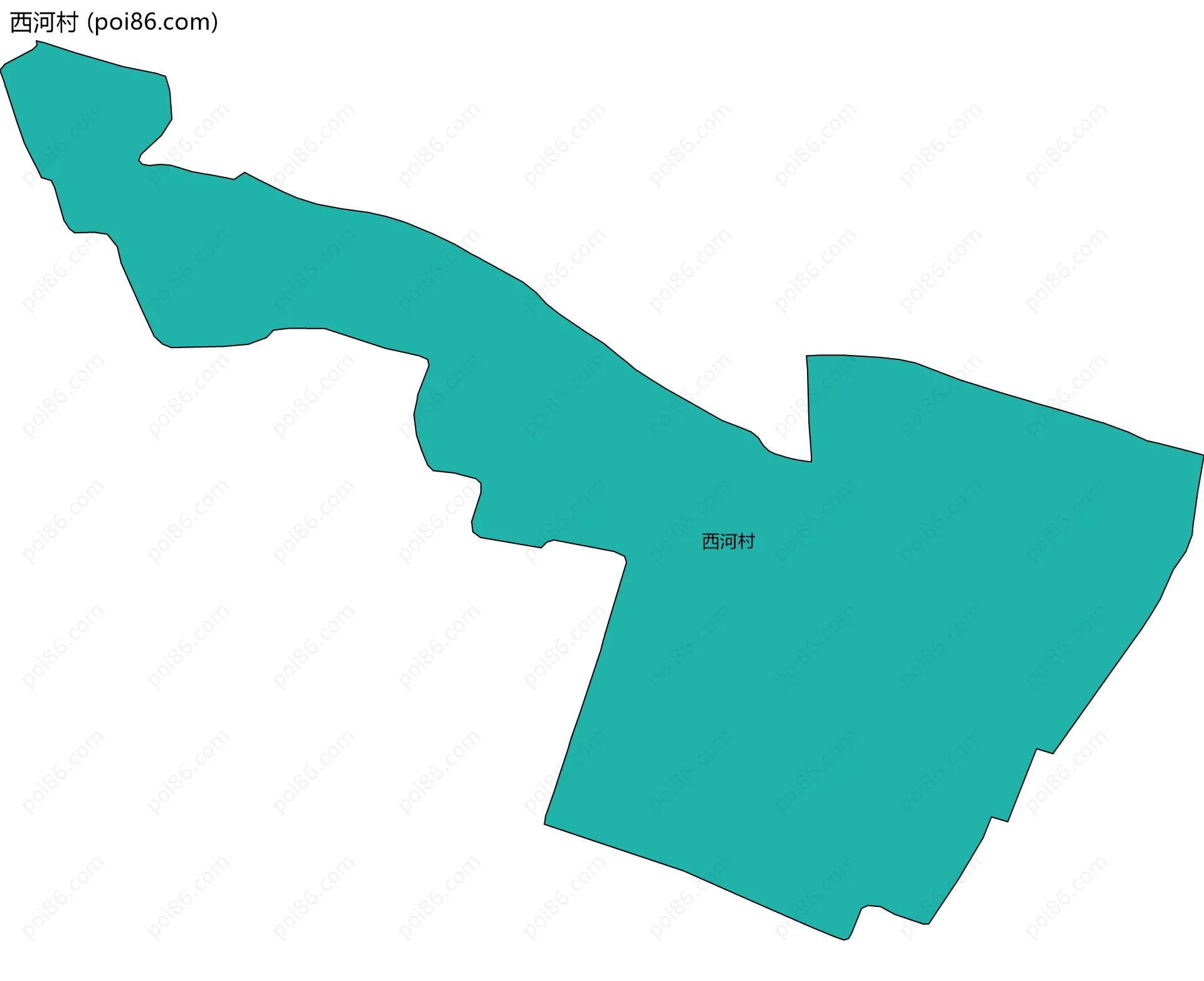 西河村边界地图