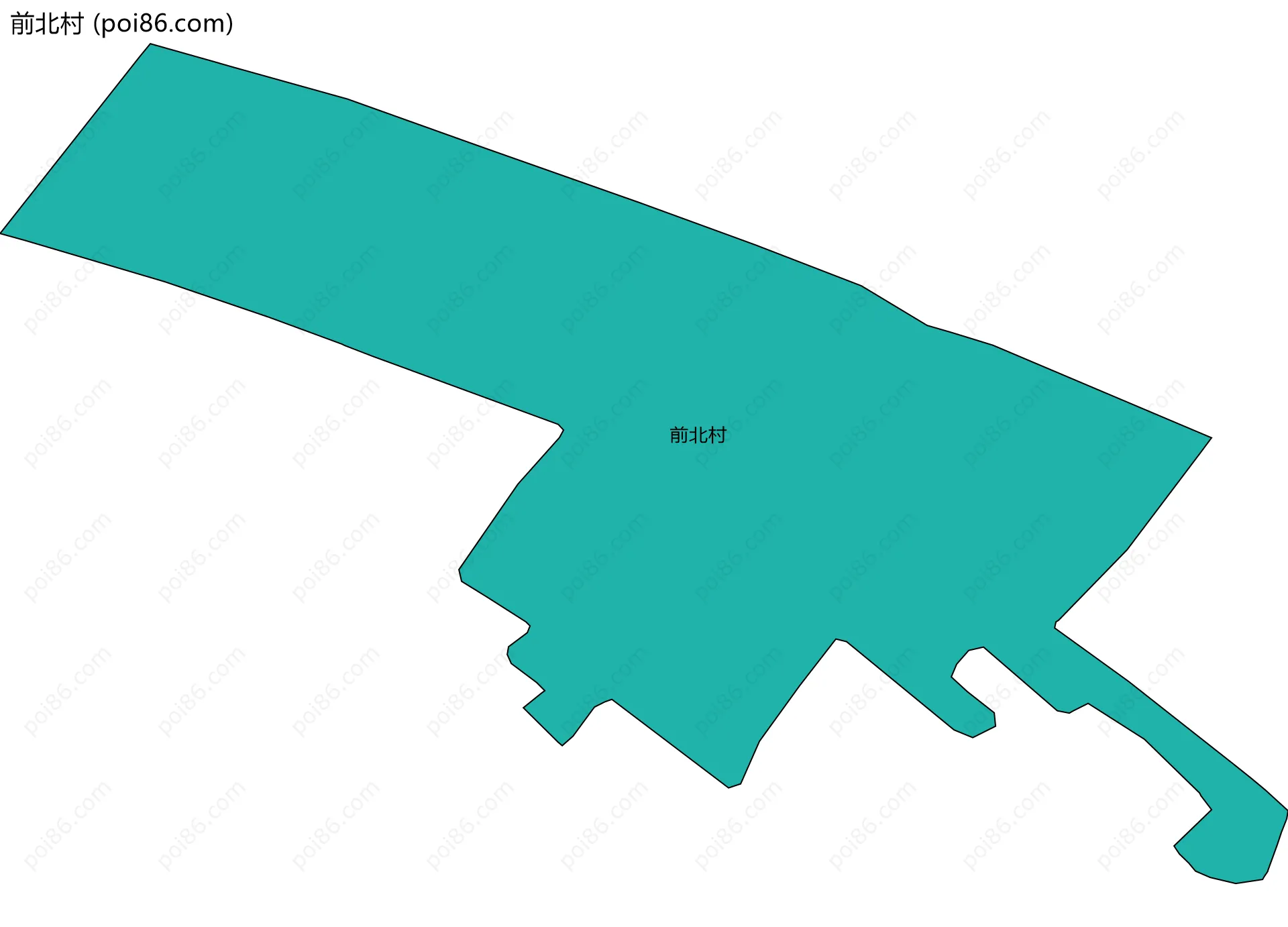 前北村边界地图