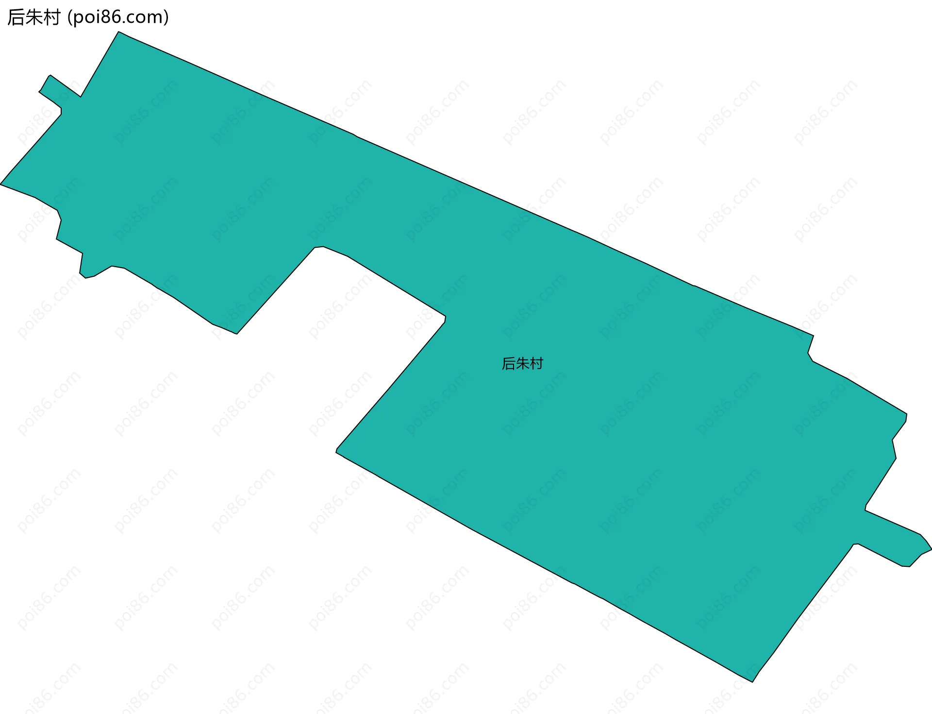 后朱村边界地图