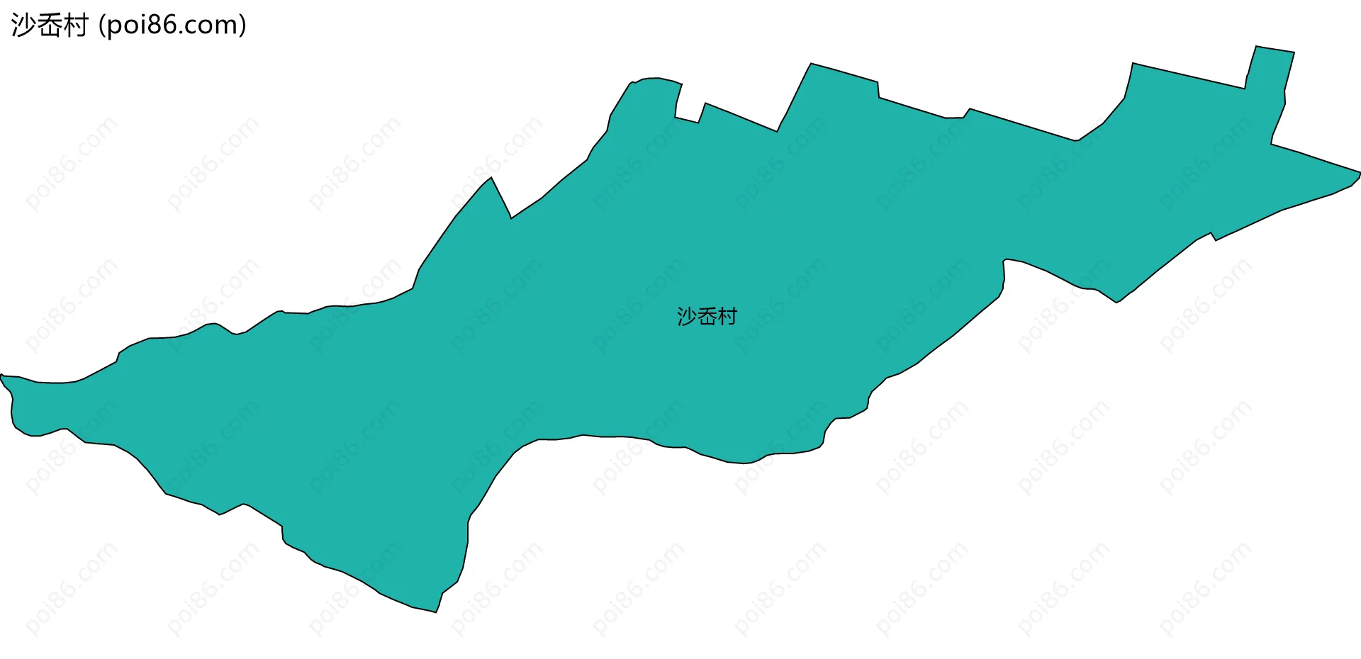 沙岙村边界地图