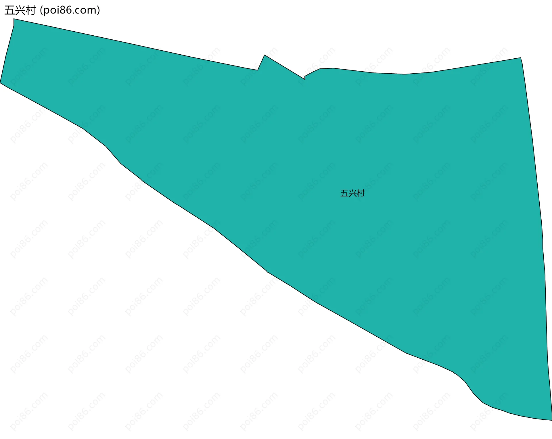 五兴村边界地图