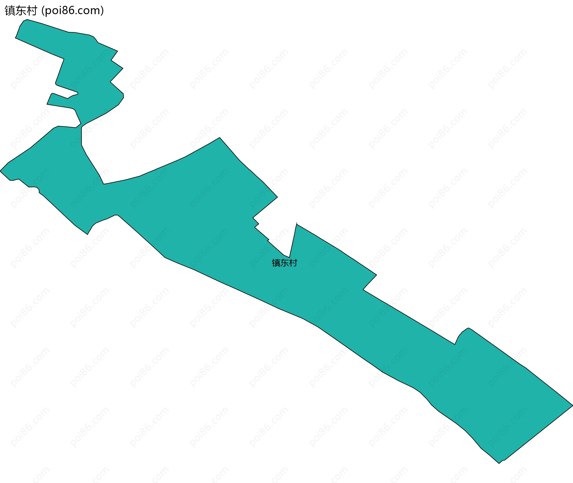 镇东村边界地图