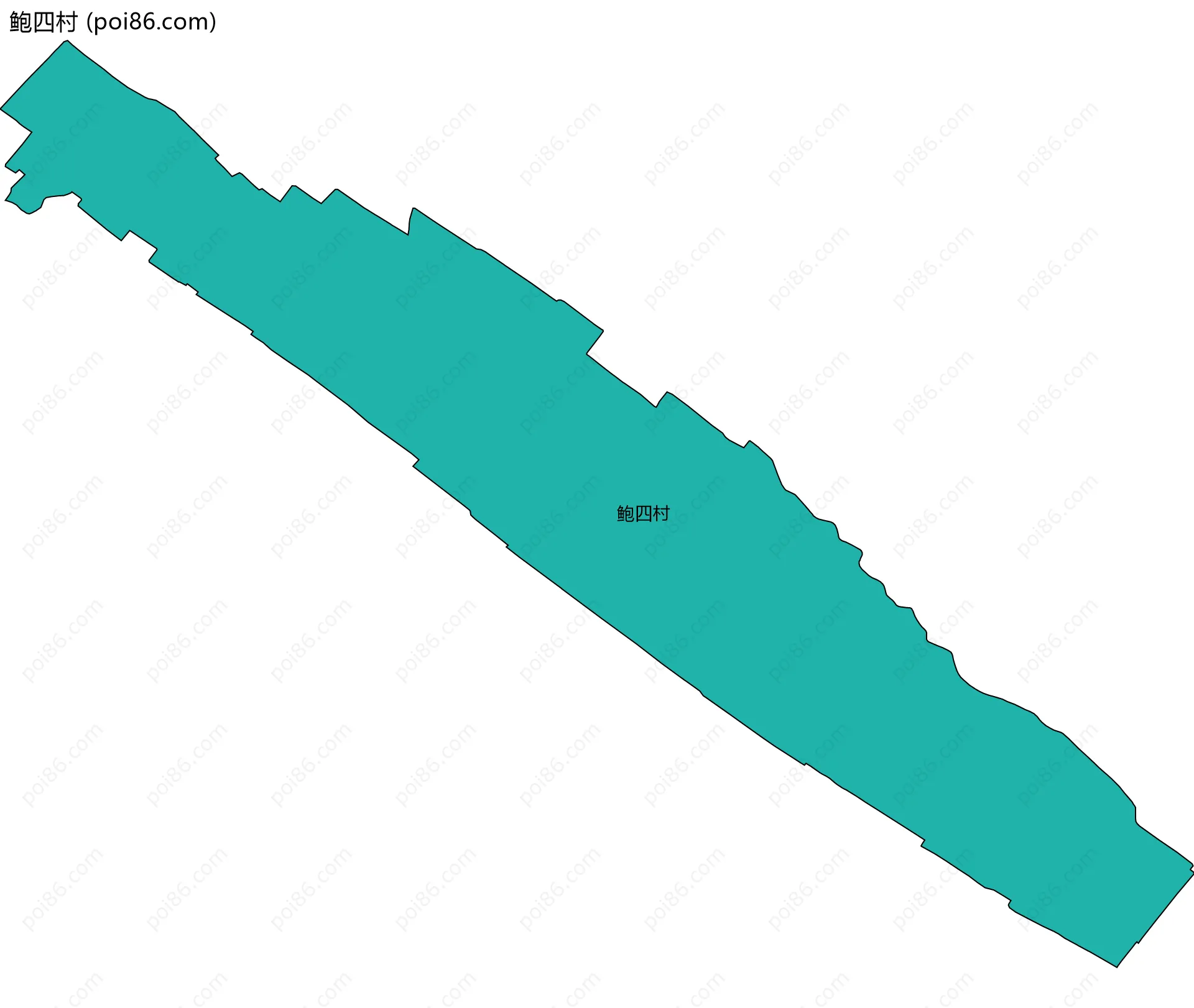 鲍四村边界地图