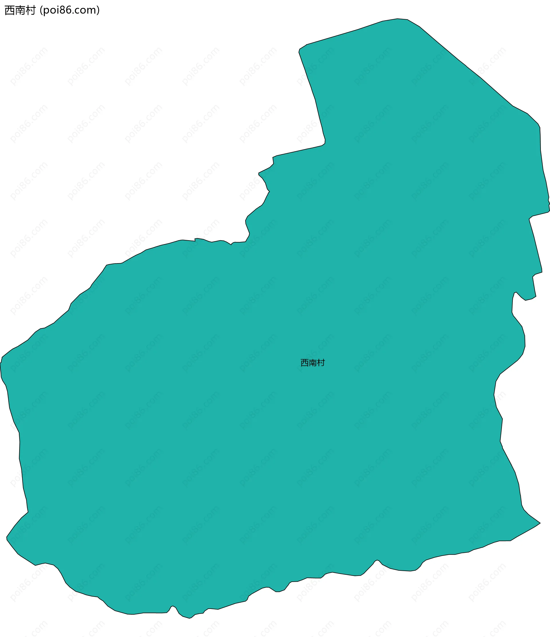西南村边界地图