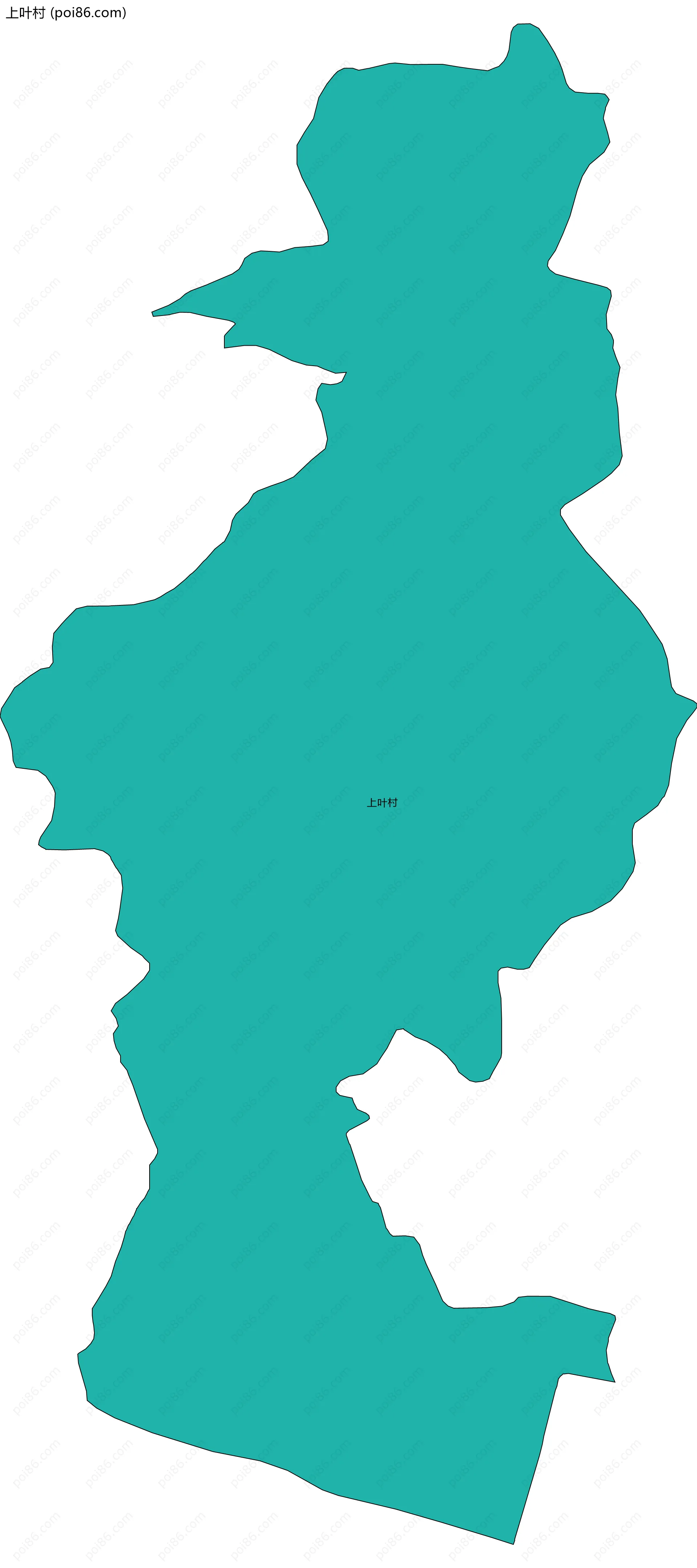 上叶村边界地图