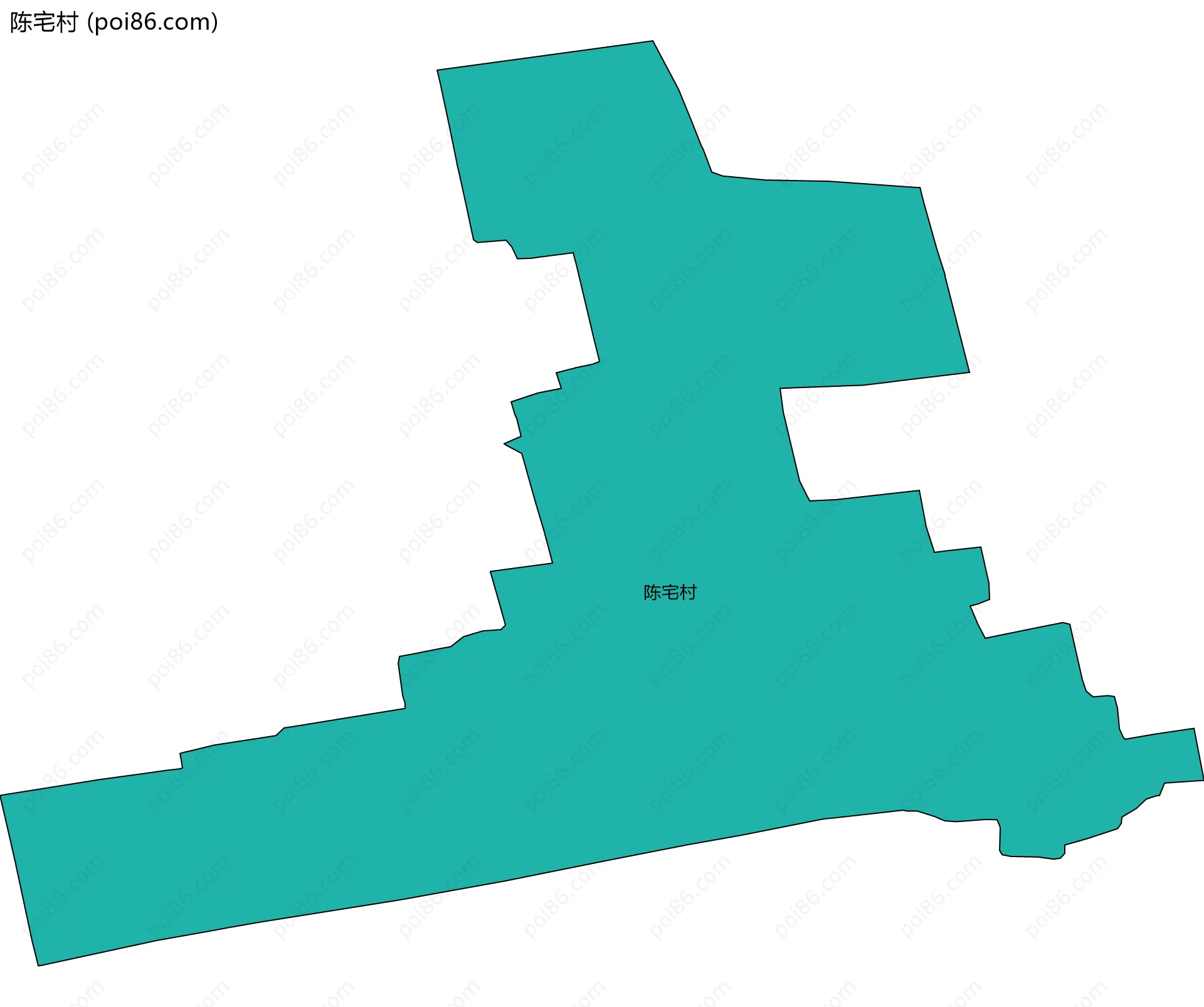 陈宅村边界地图