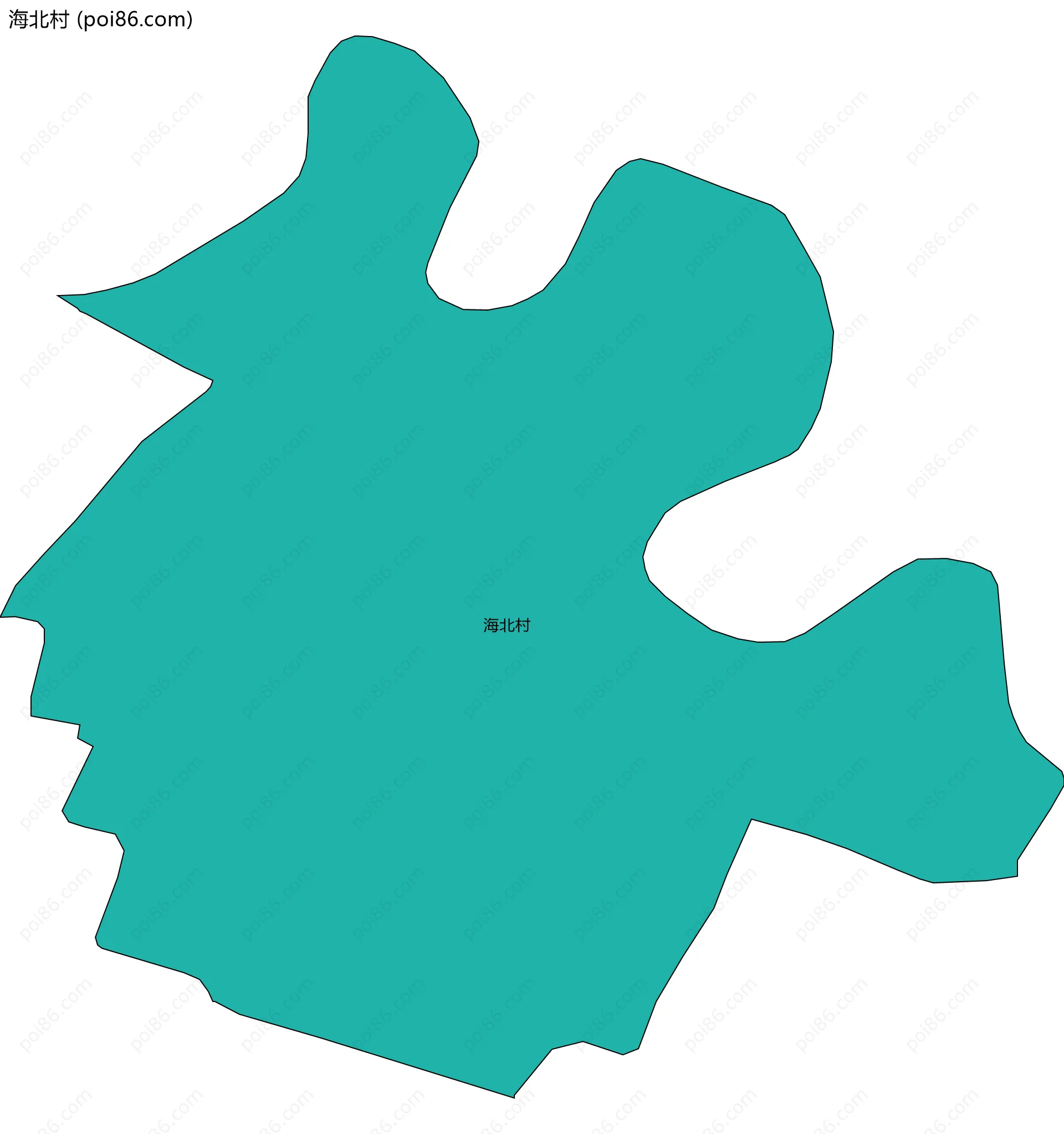 海北村边界地图