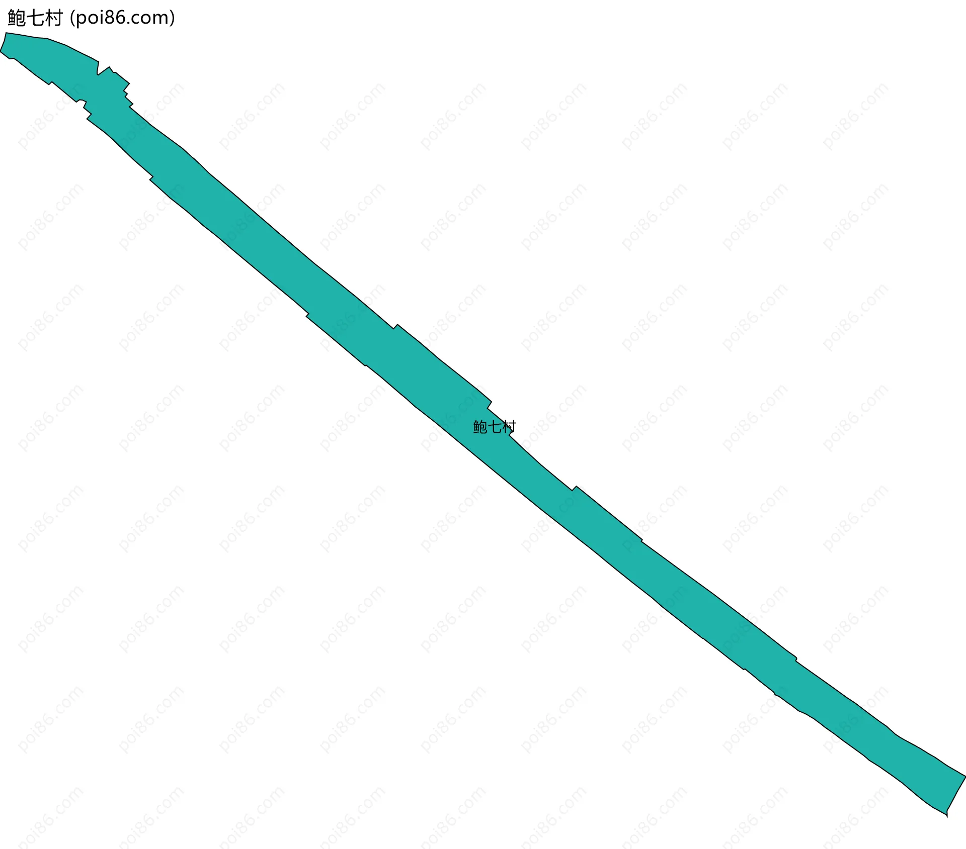 鲍七村边界地图