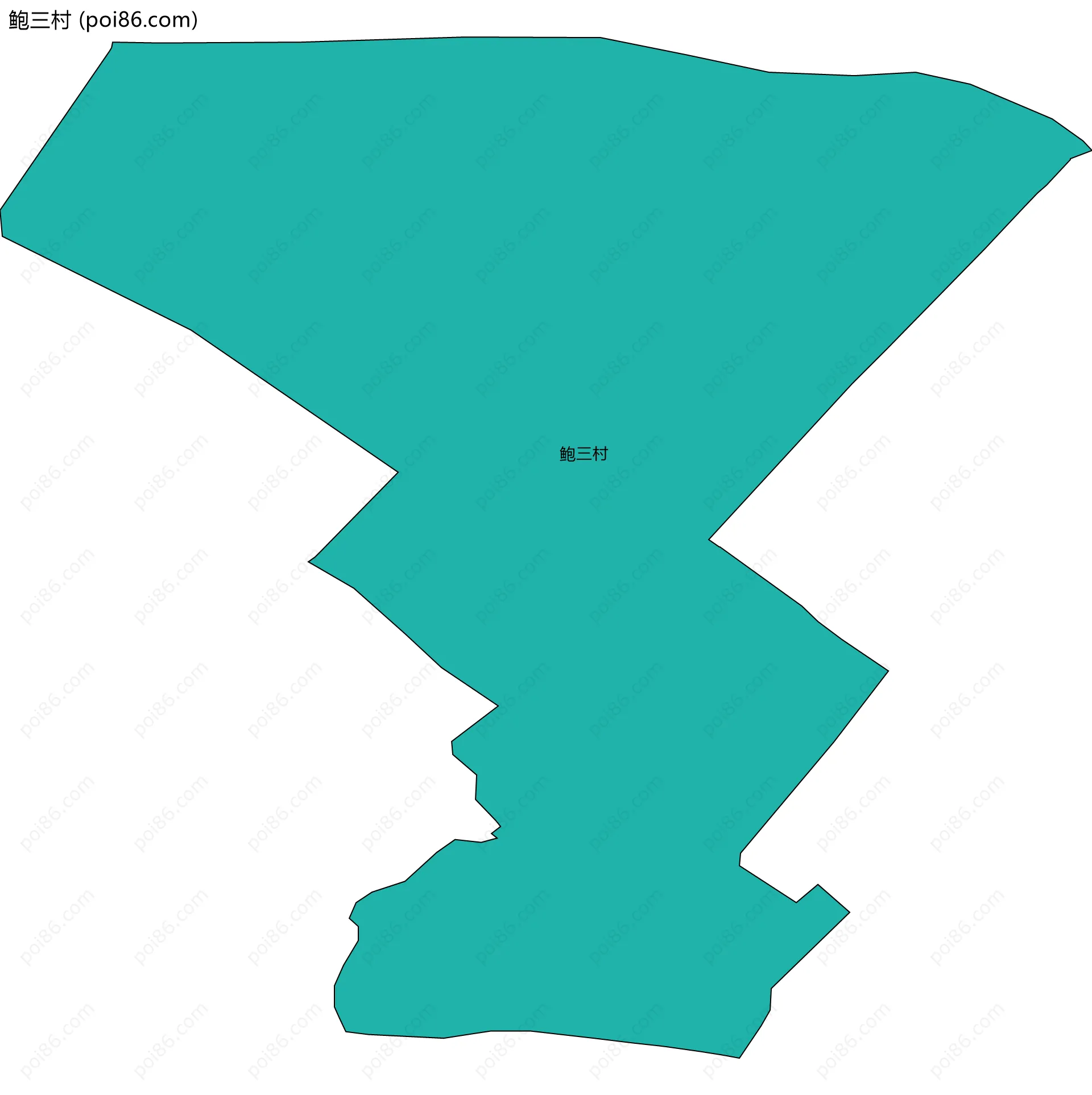 鲍三村边界地图