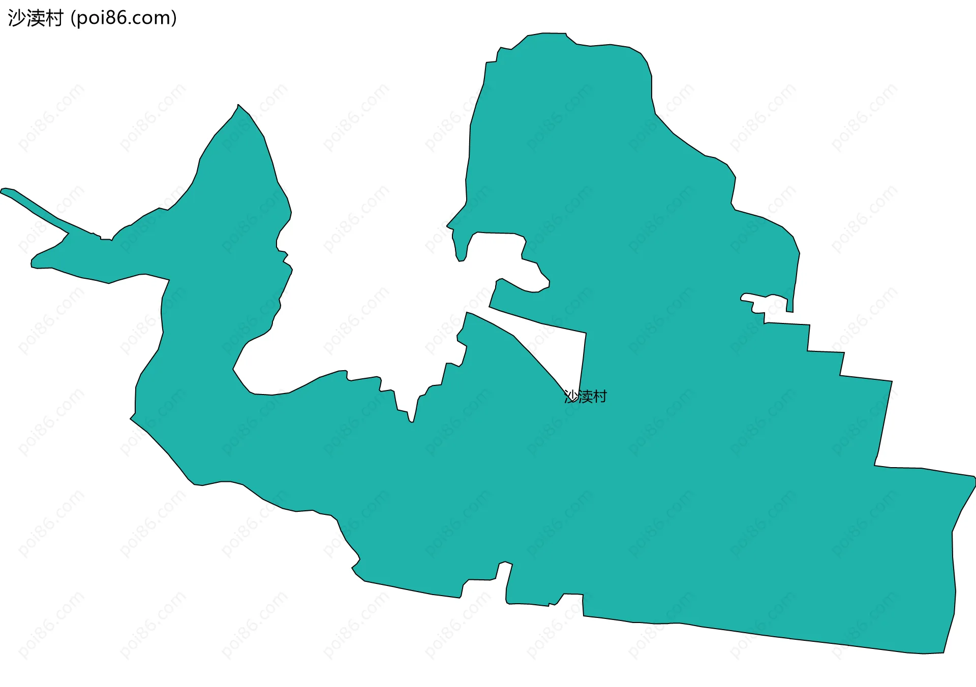 沙渎村边界地图