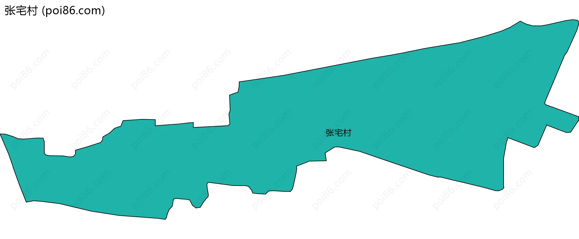 张宅村边界地图