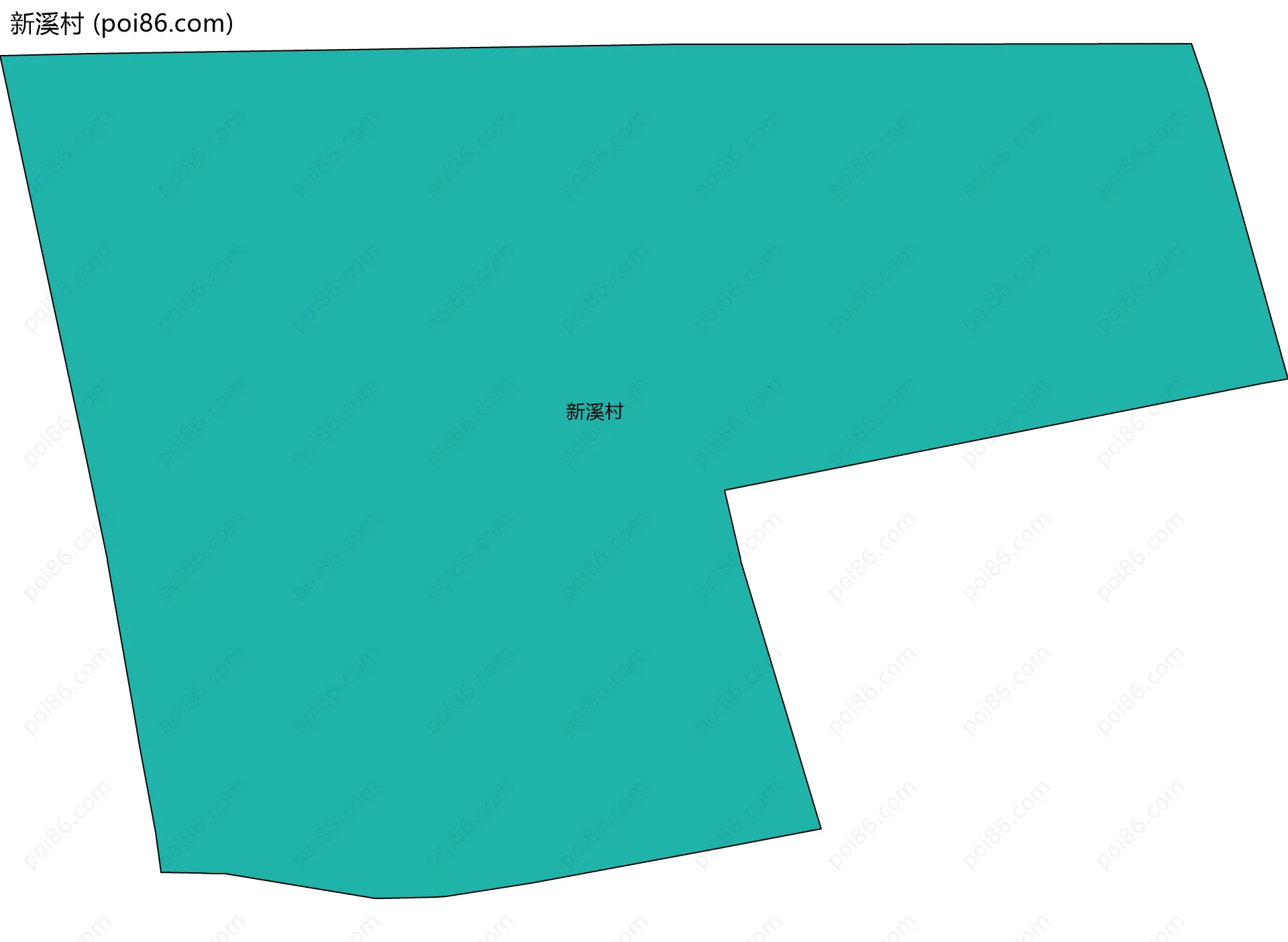 新溪村边界地图