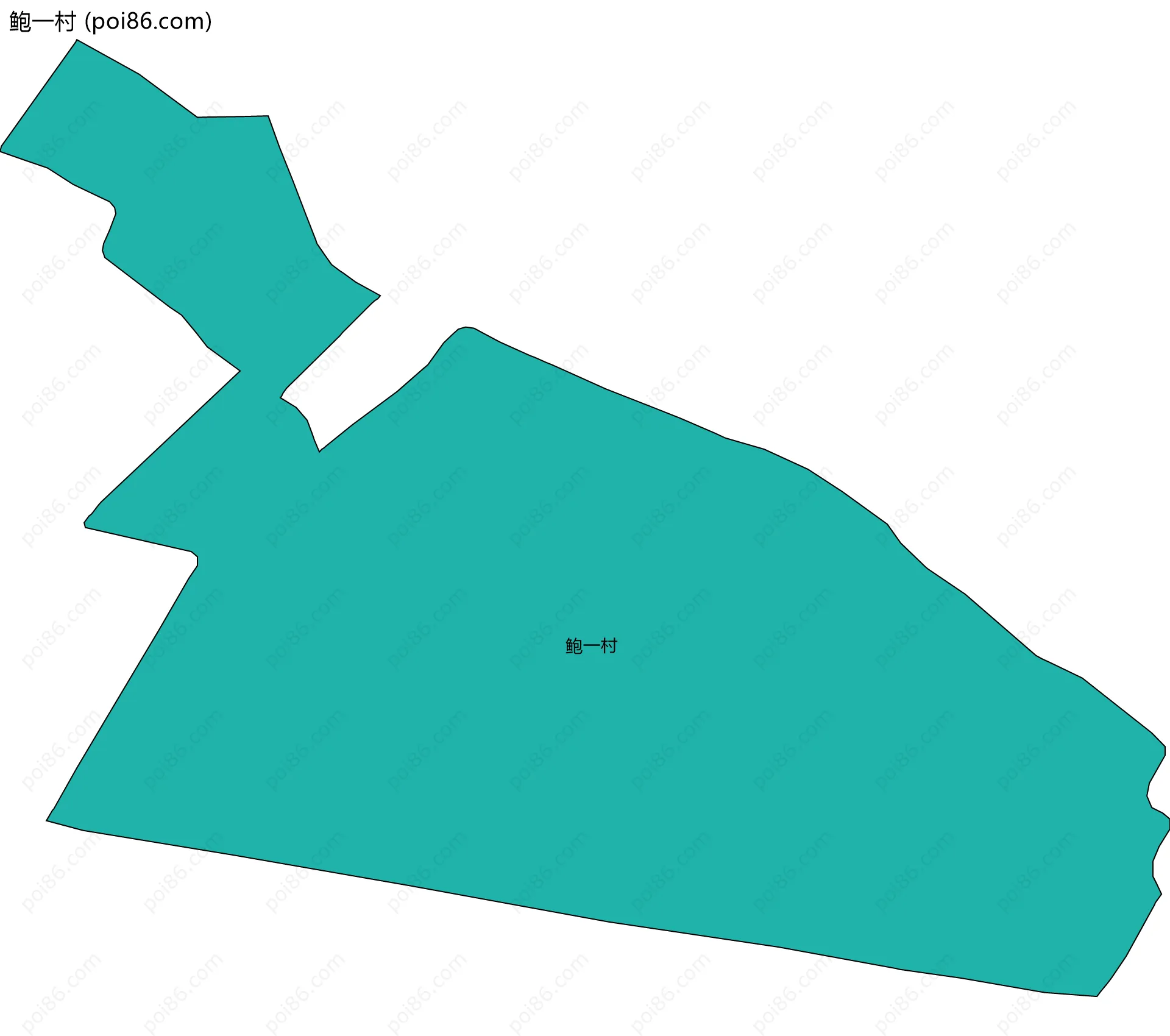 鲍一村边界地图